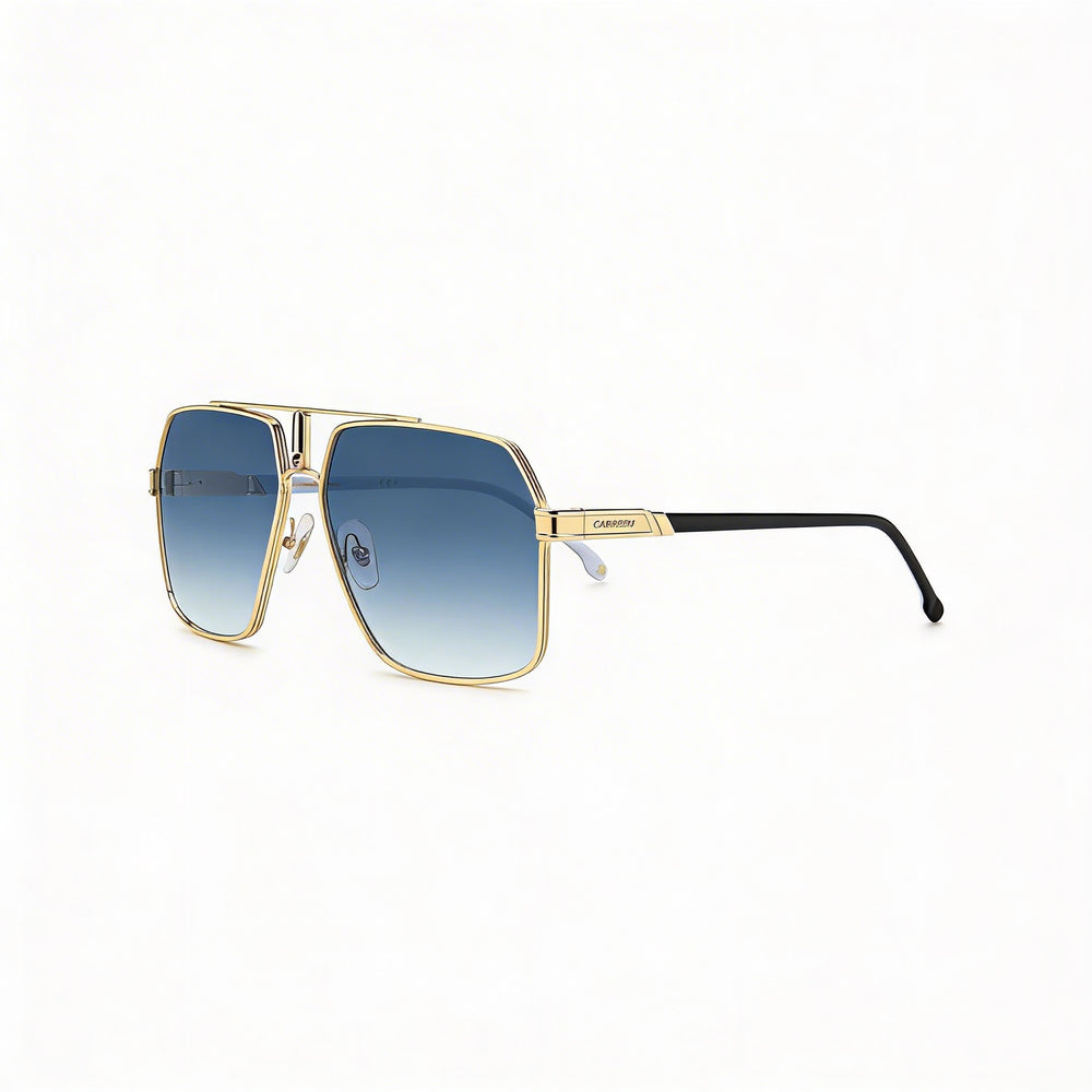 Carrera Women's Classic CARRERA 1055/S Gold Metal Dark Blue Shaded Sunglasses 62-15-145