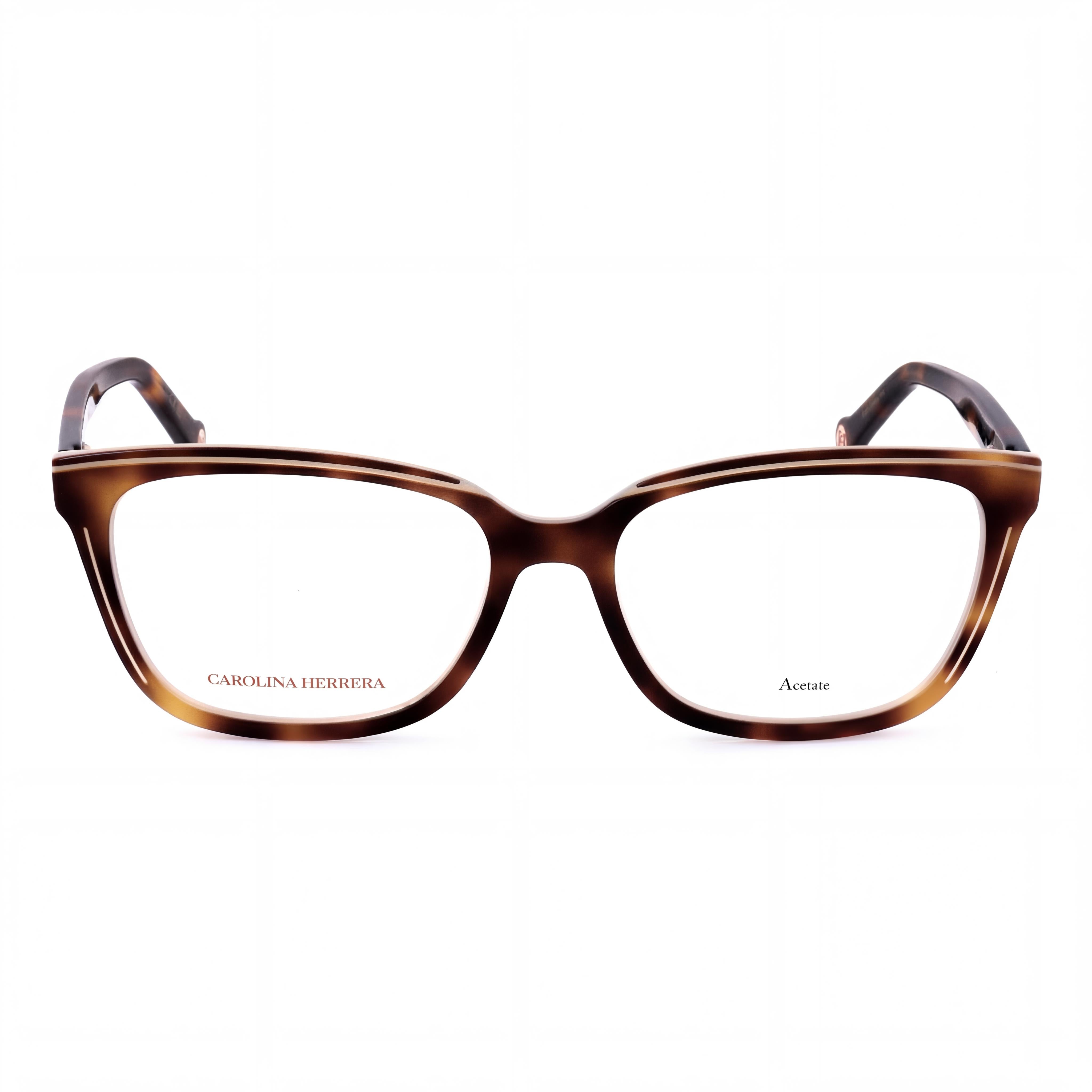 Carolina Herrera Casual Women's Eyeglass Frames with Acetate frame in Havana White, 54mm, Photo 2