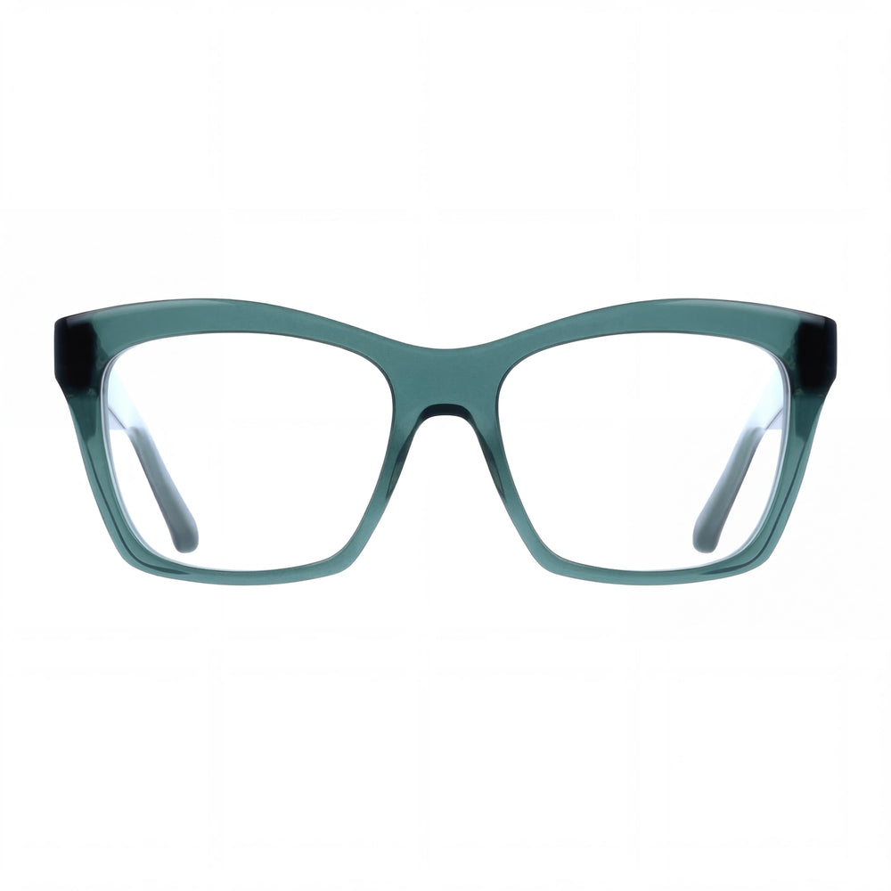 Gafas Ferragamo Sf3022 para hombre, montura de acetato transparente color caqui, lente de 53 mm, puente de 17 mm, patilla de 140 mm