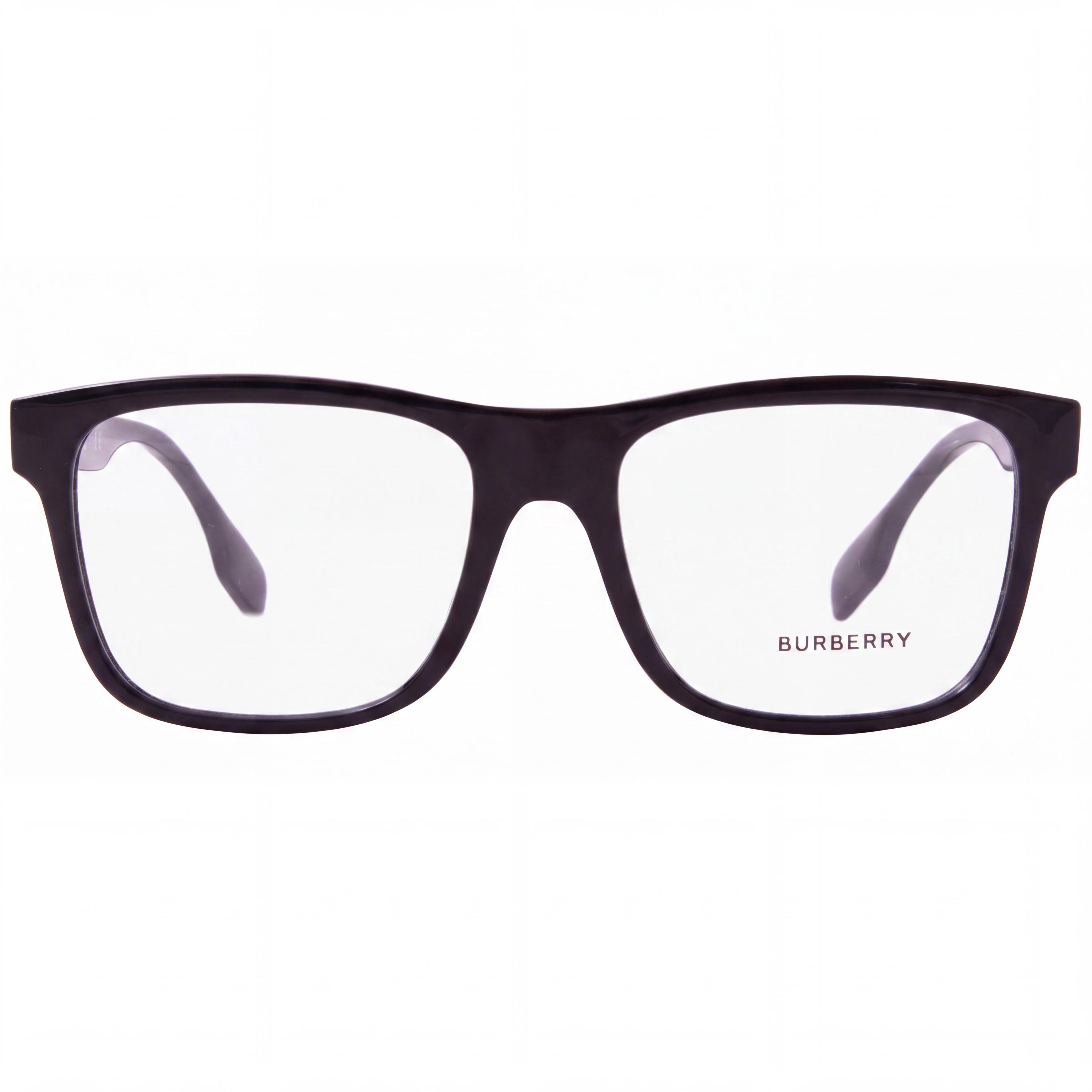 BURBERRY Be 2353 Men's Full Rim Square Plastic Eyeglasses with Clear Polycarbonate Lenses Black 55mm, Photo 2