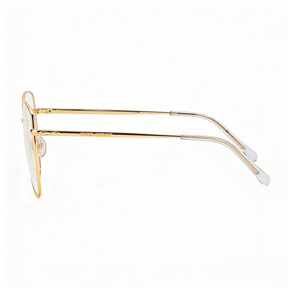 Gafas Cuadradas Unisex Isabel Marant Im0029 de Metal Oro Rosa con Puntas de Varilla de Acetato, Ancho de Lente 55mm