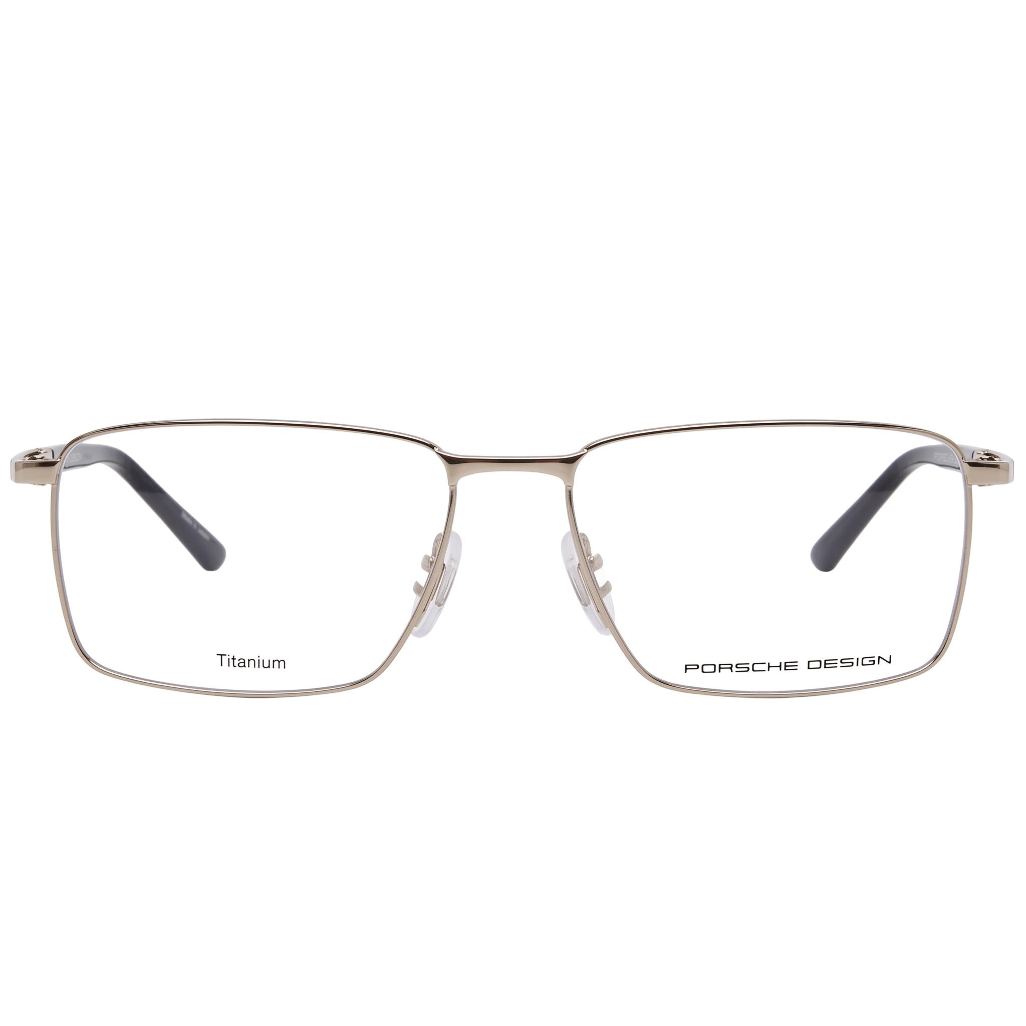 Porsche P8729 Women's Modern Titanium Frame Gold Black Transparent Lens Sunglasses 55mm, Photo 2