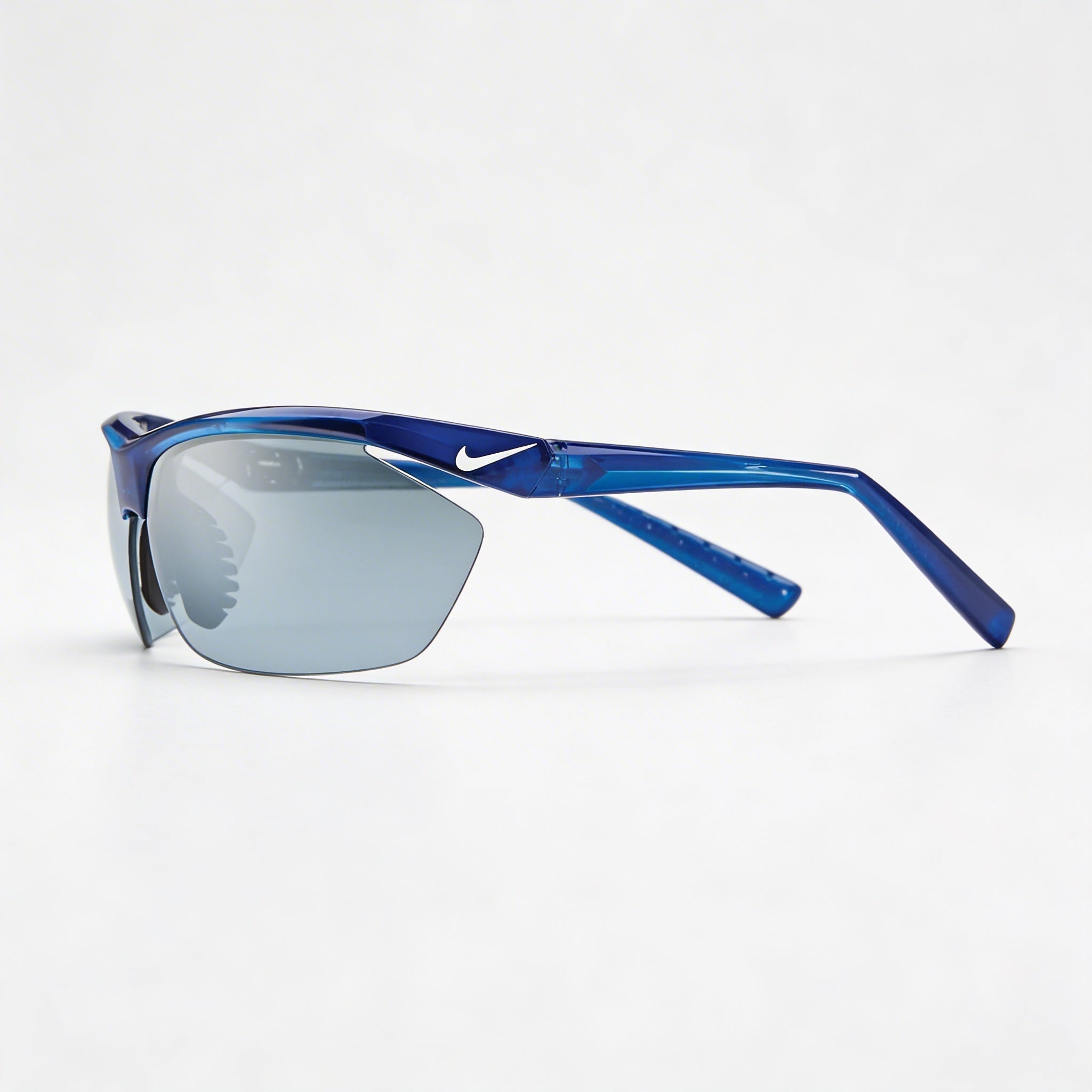 Gafas de sol de competición Nike Wayfarers de plástico azul para mujer con protección UV y lentes intercambiables, Photo 3