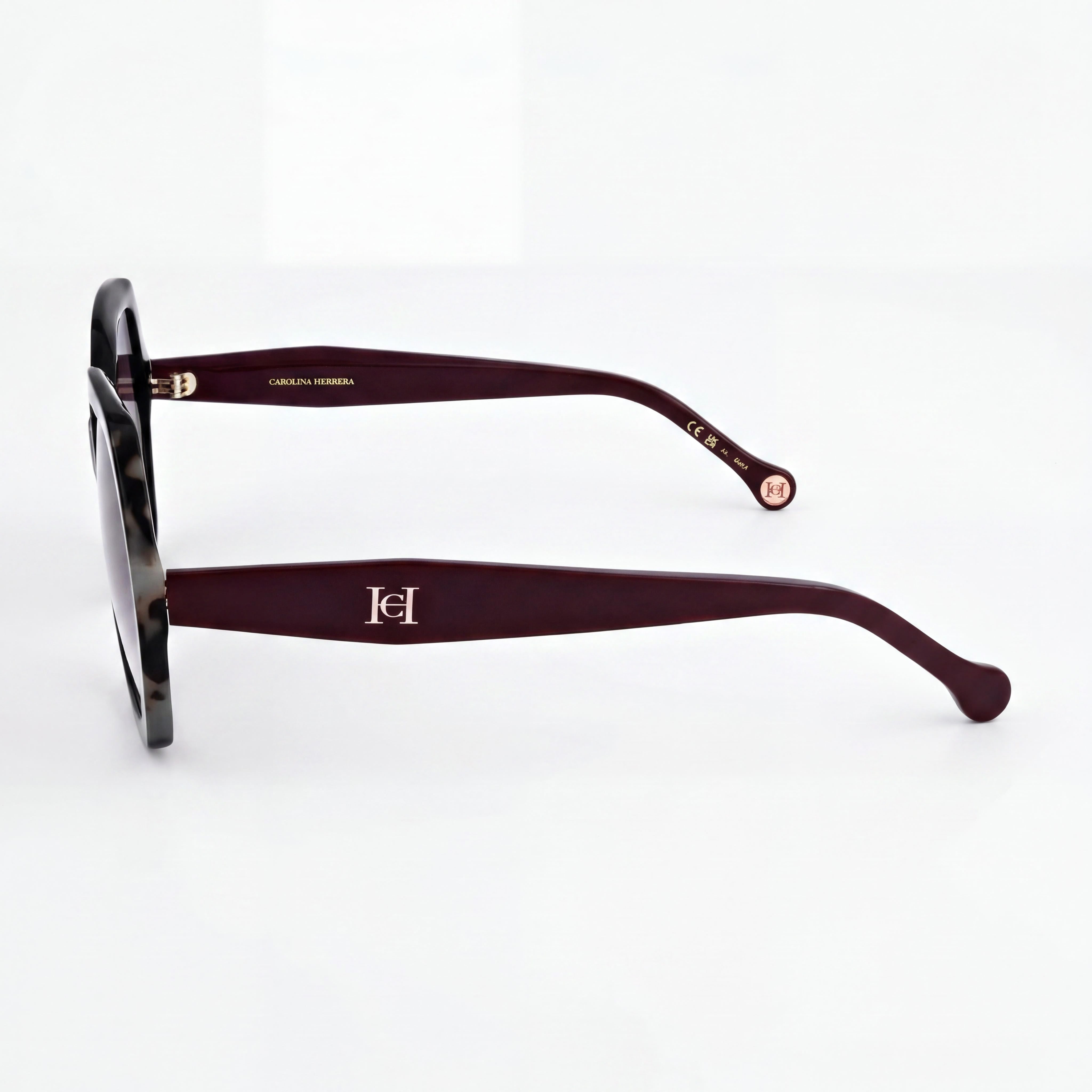 Gafas de Sol Carolina Herrera Mariposa para Mujer Negras y Burdeos de Plástico con Protección UV 55 mm, Photo 3