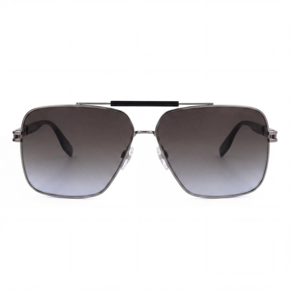 Gafas de sol unisex contemporáneas Marc Jacobs con montura de metal gris y lentes de policarbonato con protección UV de 62 mm