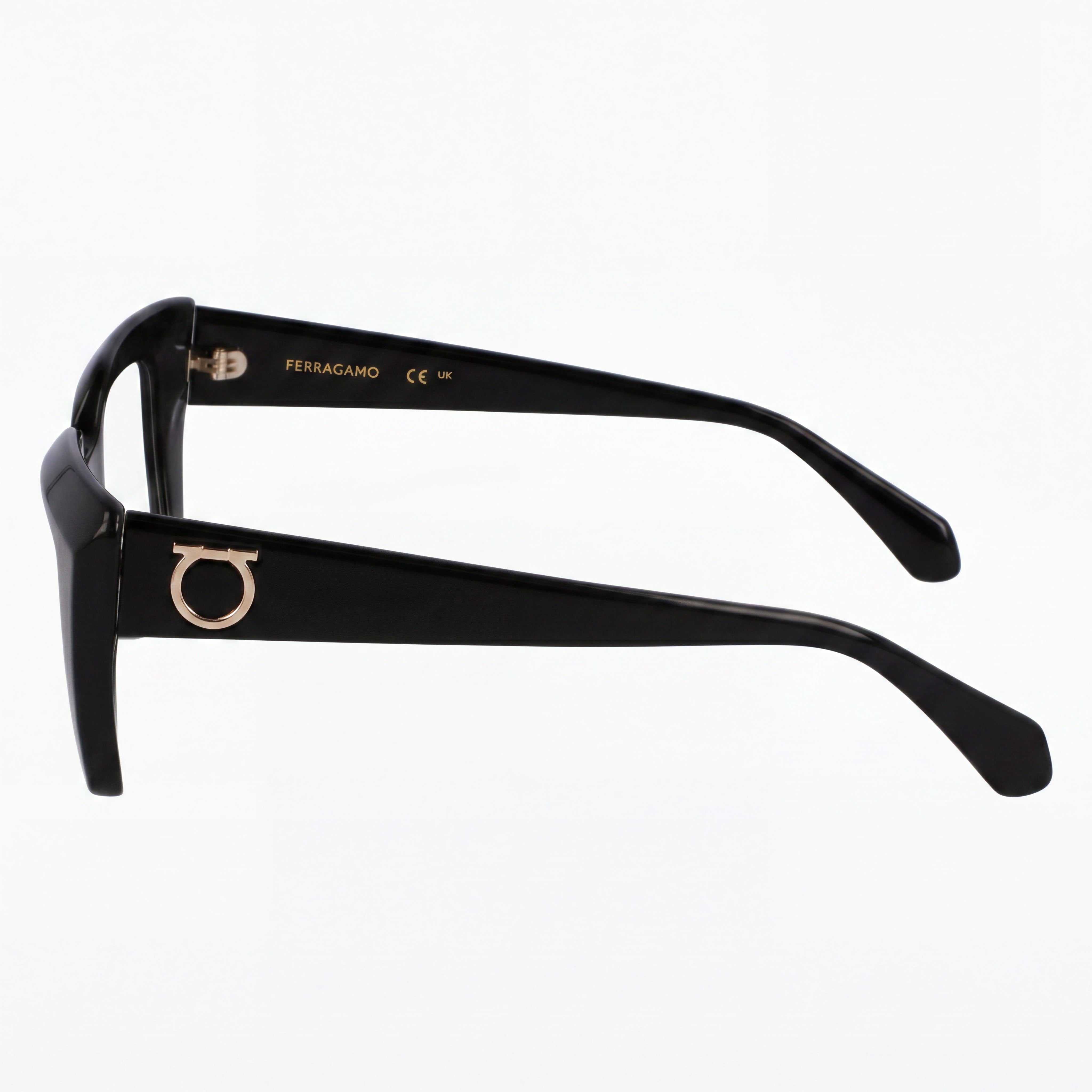 Ferragamo Sf3008 Men's Black Metal Frame Eyewear with Clear Lenses, 50mm Lens, 19mm Bridge, 140mm Temple, Photo 3