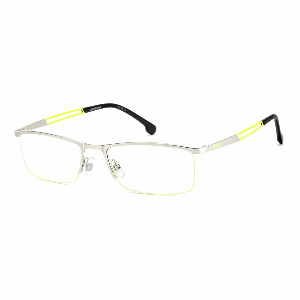 Carrera Modern Unisex Plastic Frame Eyeglasses with Polycarbonate Lenses, Matte Palladium Green, 54-19-140mm