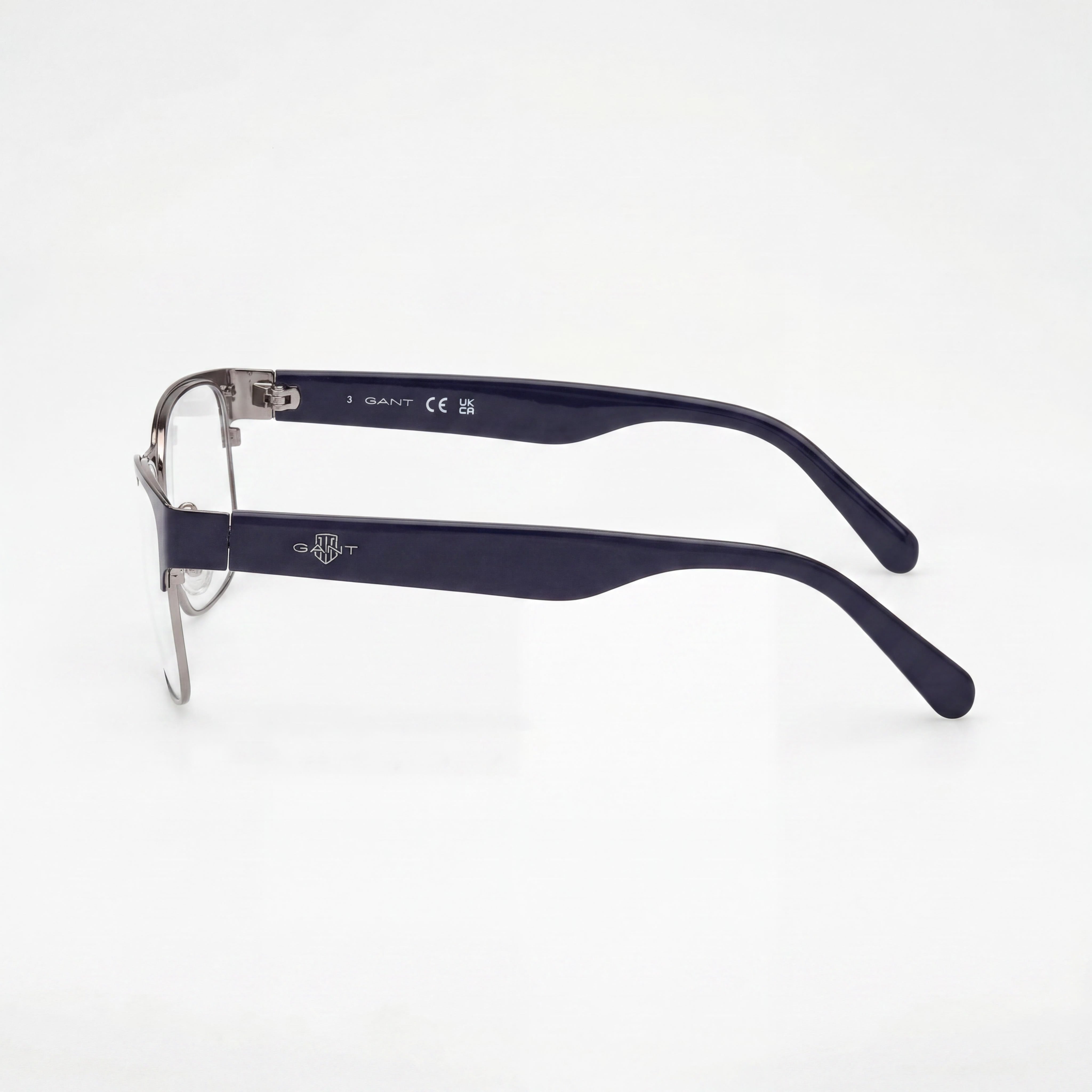 GANT Gafas unisex de moda con montura metálica azul brillante y lentes de policarbonato, tamaño 54-18-145, Photo 3