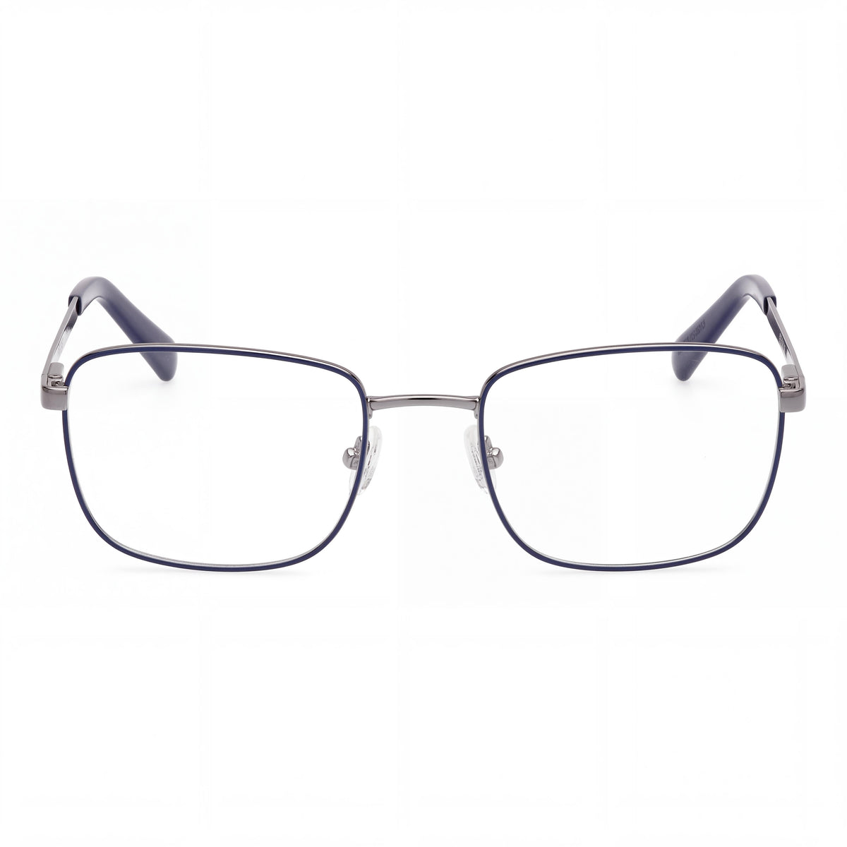 GUESS Casual Men's Blue Metal Frame Eyeglasses with Plastic Lenses, 52mm Lens, 20mm Bridge, 145mm Temple, Photo 2