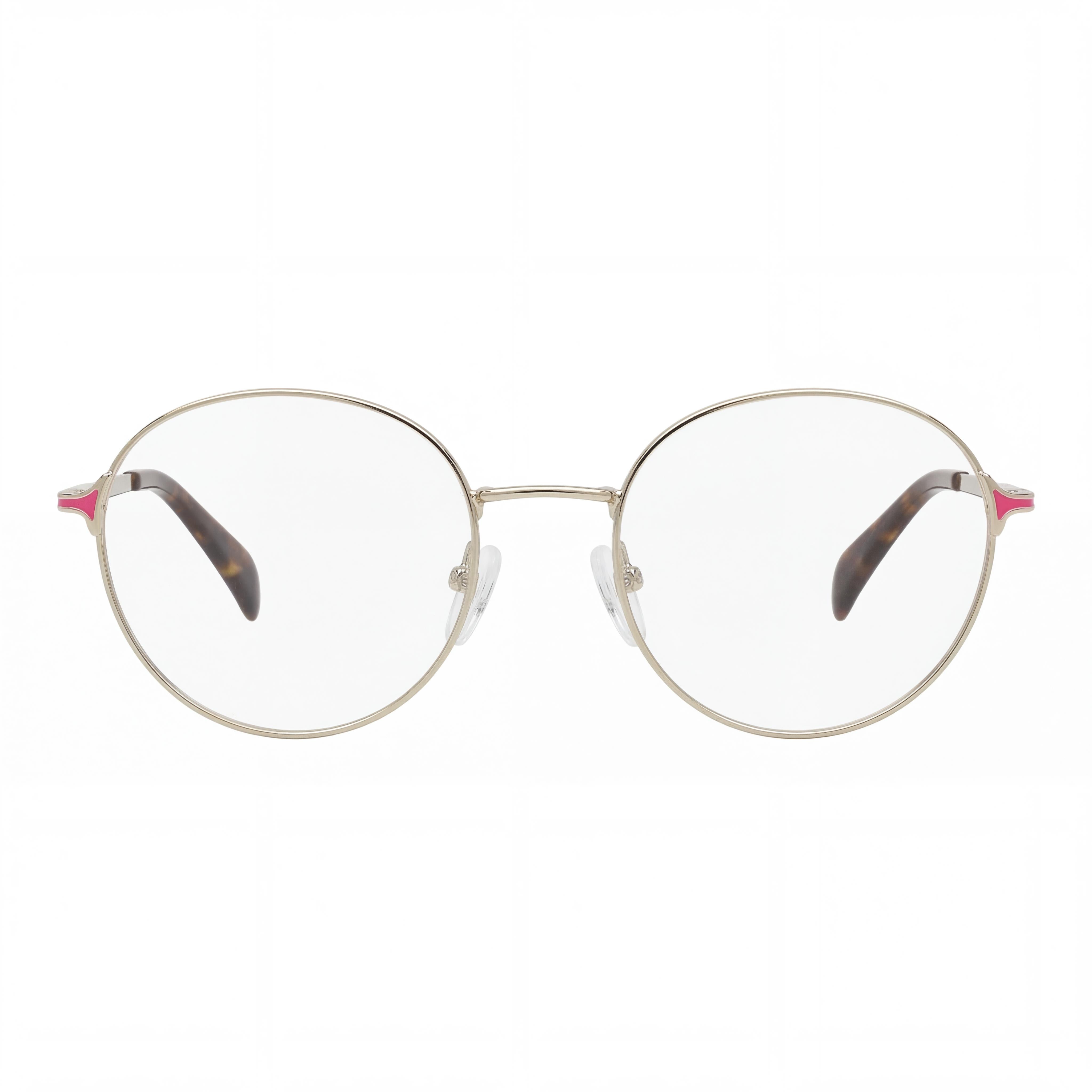 Gafas de vista TOUS Classic para mujer en acero inoxidable dorado claro con lentes transparentes de demostración, graduadas, 51 mm, Photo 2