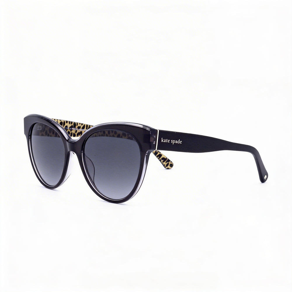 kate spade new york Aubriella/G/S Women's Dark Grey Acetate Cat Eye Sunglasses with Dark Grey Shaded Lenses, UV Protection, 55-18-140mm