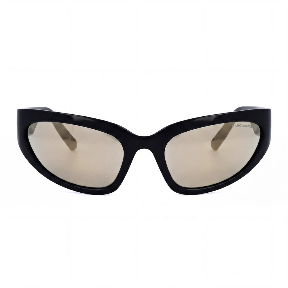 Marc Jacobs Casual Women's Sunglasses, Black Grey Cellulose Propionate Frame, Grey Bronze Mirror Non-Polarized Lenses, 61mm