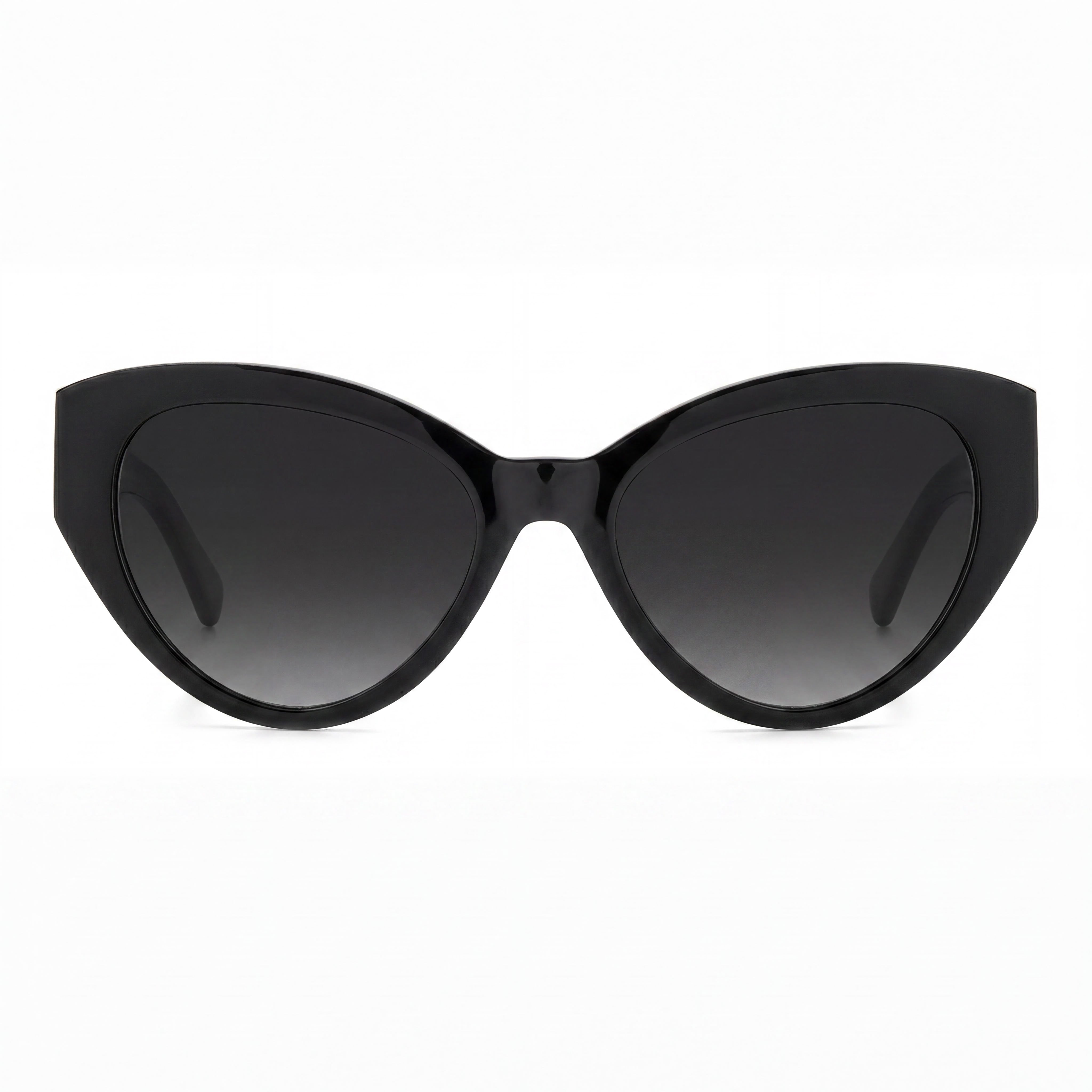 kate spade new york Gafas de sol unisex con montura de plástico ojo de gato, color negro, lentes grises degradadas con protección UV, 55 mm, Photo 2
