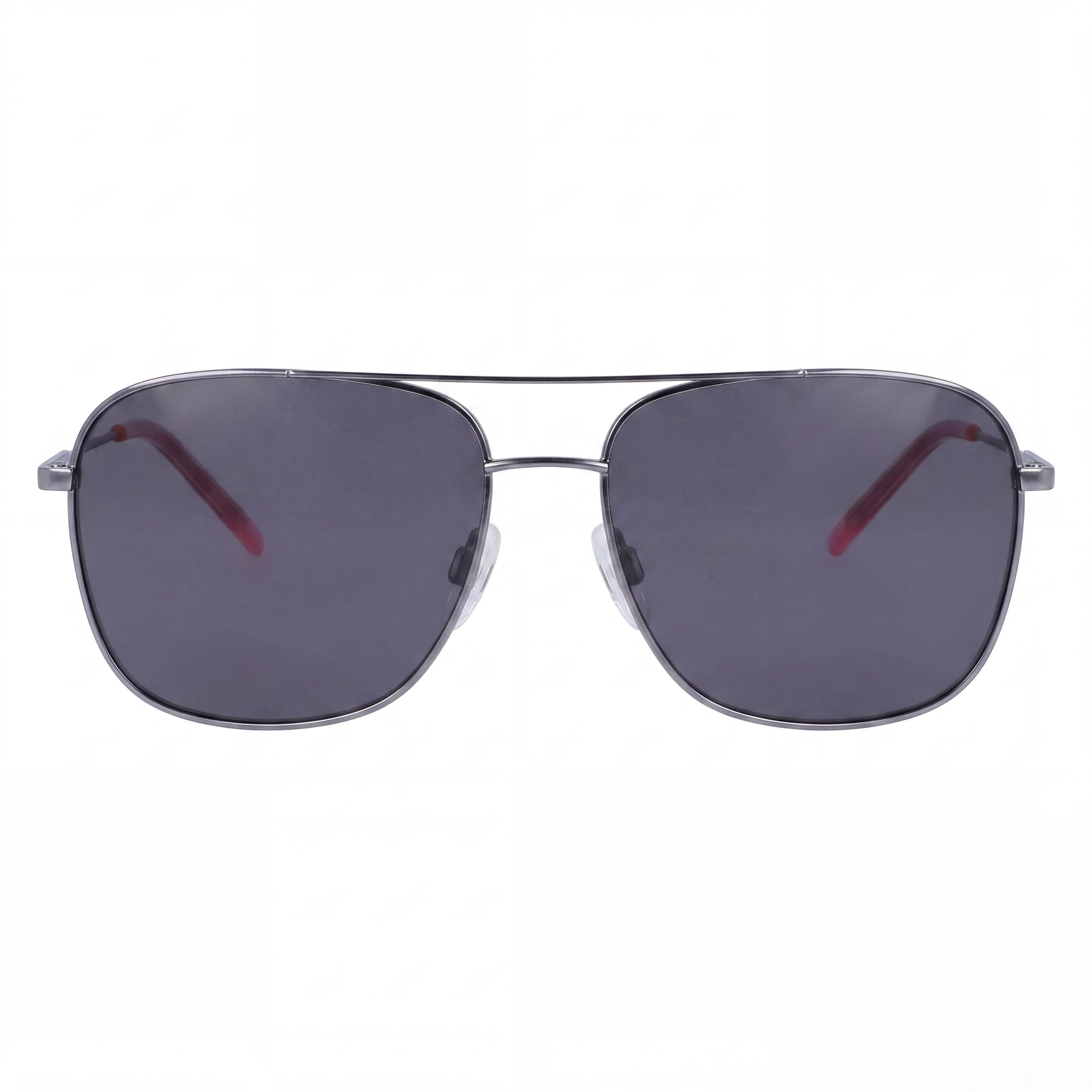 Gafas de sol DKNY Square para mujer, de metal, con protección UV 100 %, montura rosa neón metalizado y lentes ahumadas lisas, 58 mm, Photo 2