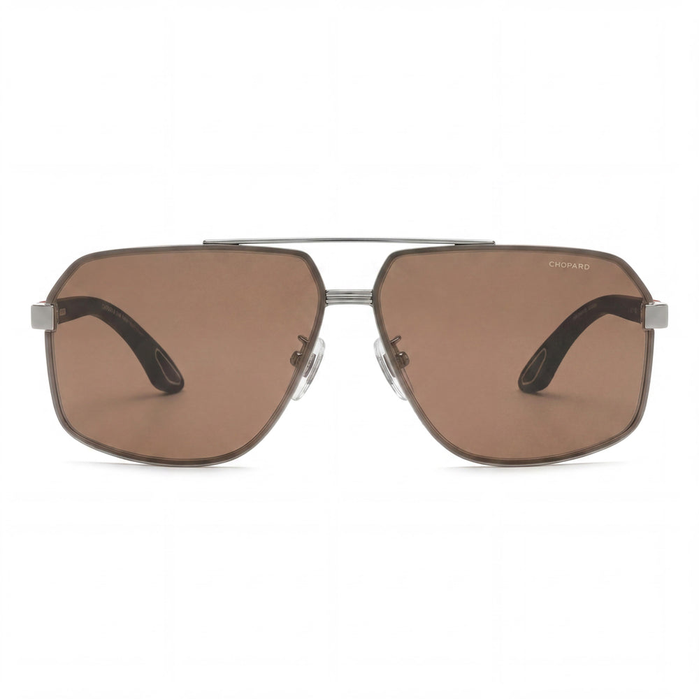 Gafas de sol Chopard Schg89 para hombre con montura metálica en rutenio brillante y lentes de nailon de base biológica 66-11-140