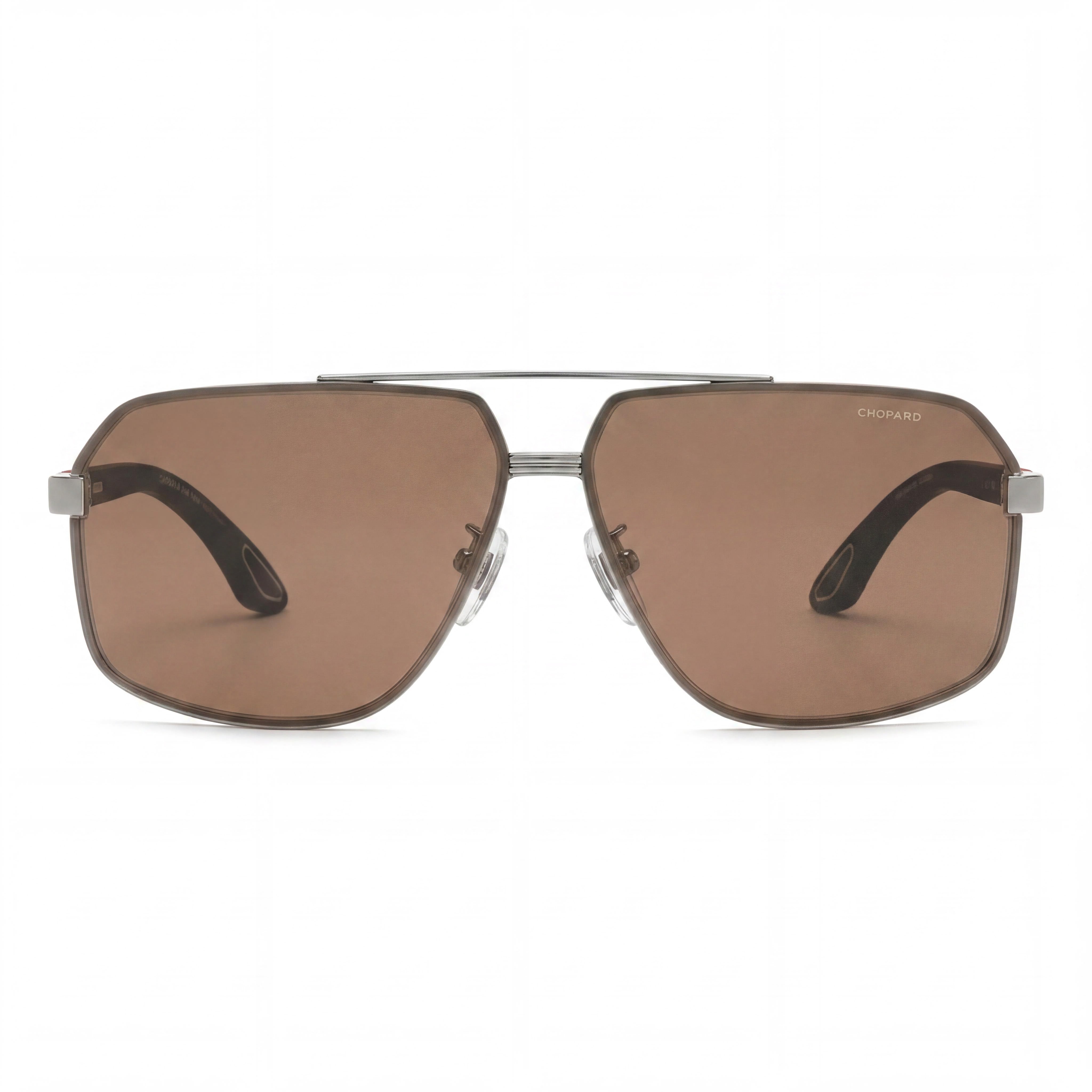 Gafas de sol Chopard Schg89 para hombre con montura metálica en rutenio brillante y lentes de nailon de base biológica 66-11-140, Photo 2