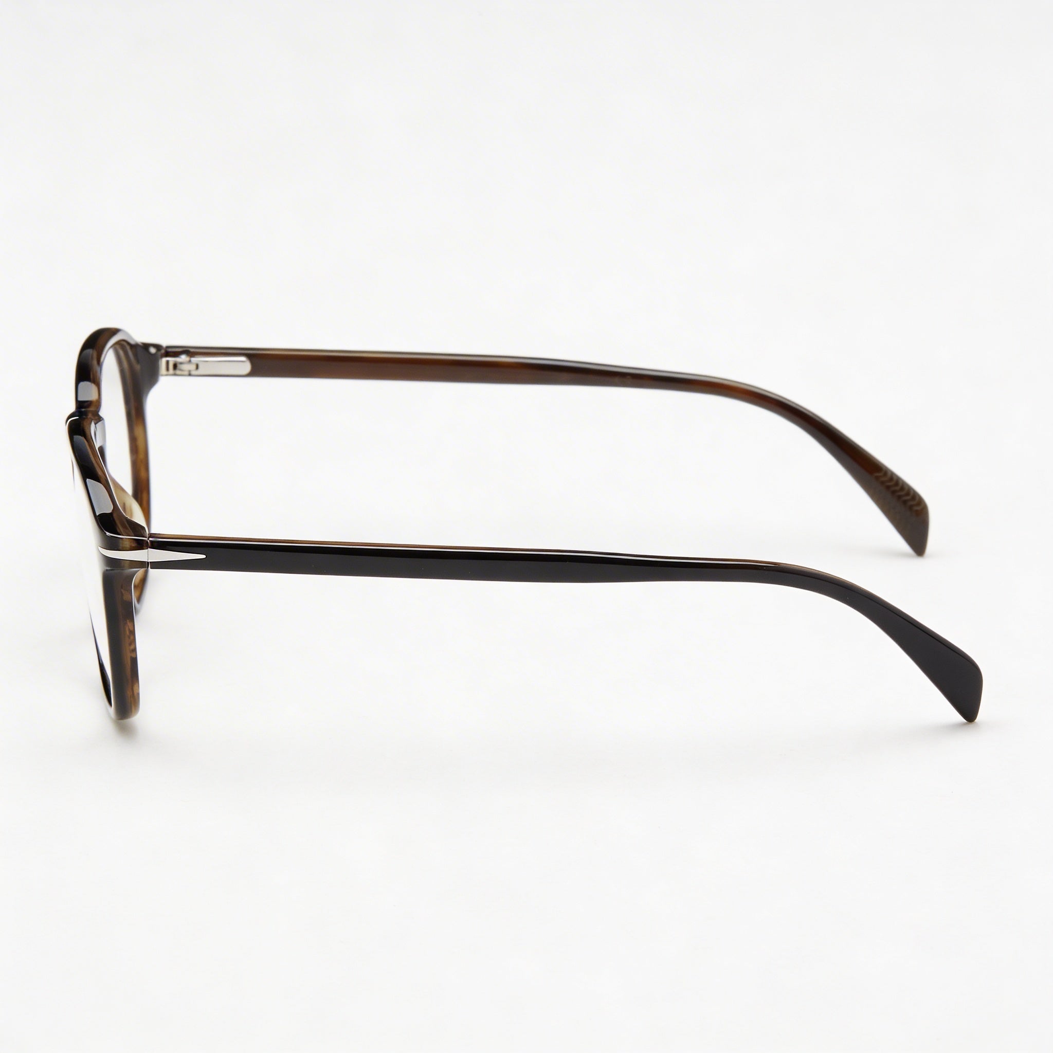 David Beckham Db 1084 Men's Black Striped Brown Plastic Frame Clear Lenses 51mm, Photo 2