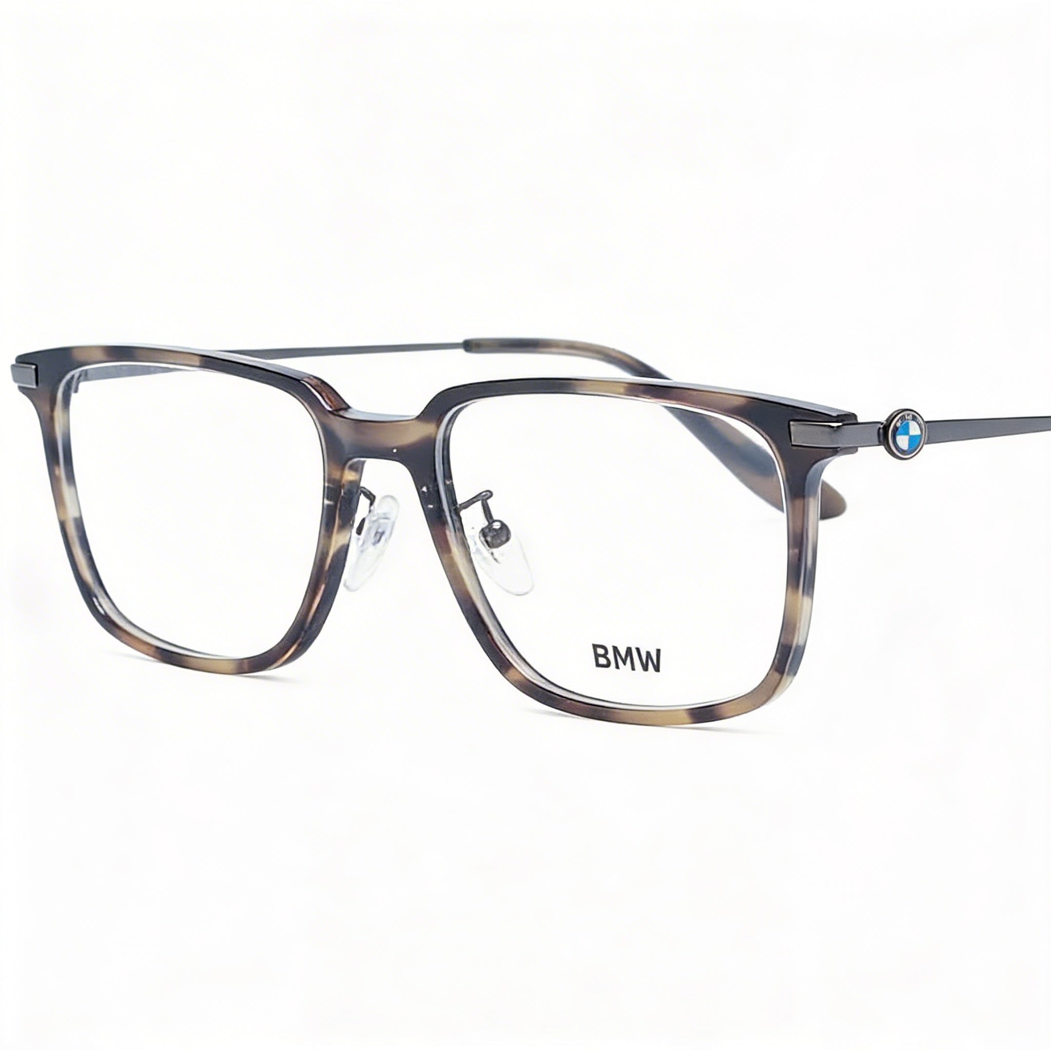 BMW Casual Gray Plastic Full-Rim Frame Eyeglasses for Men with Transparent Plastic Lenses 54mm, Photo 2