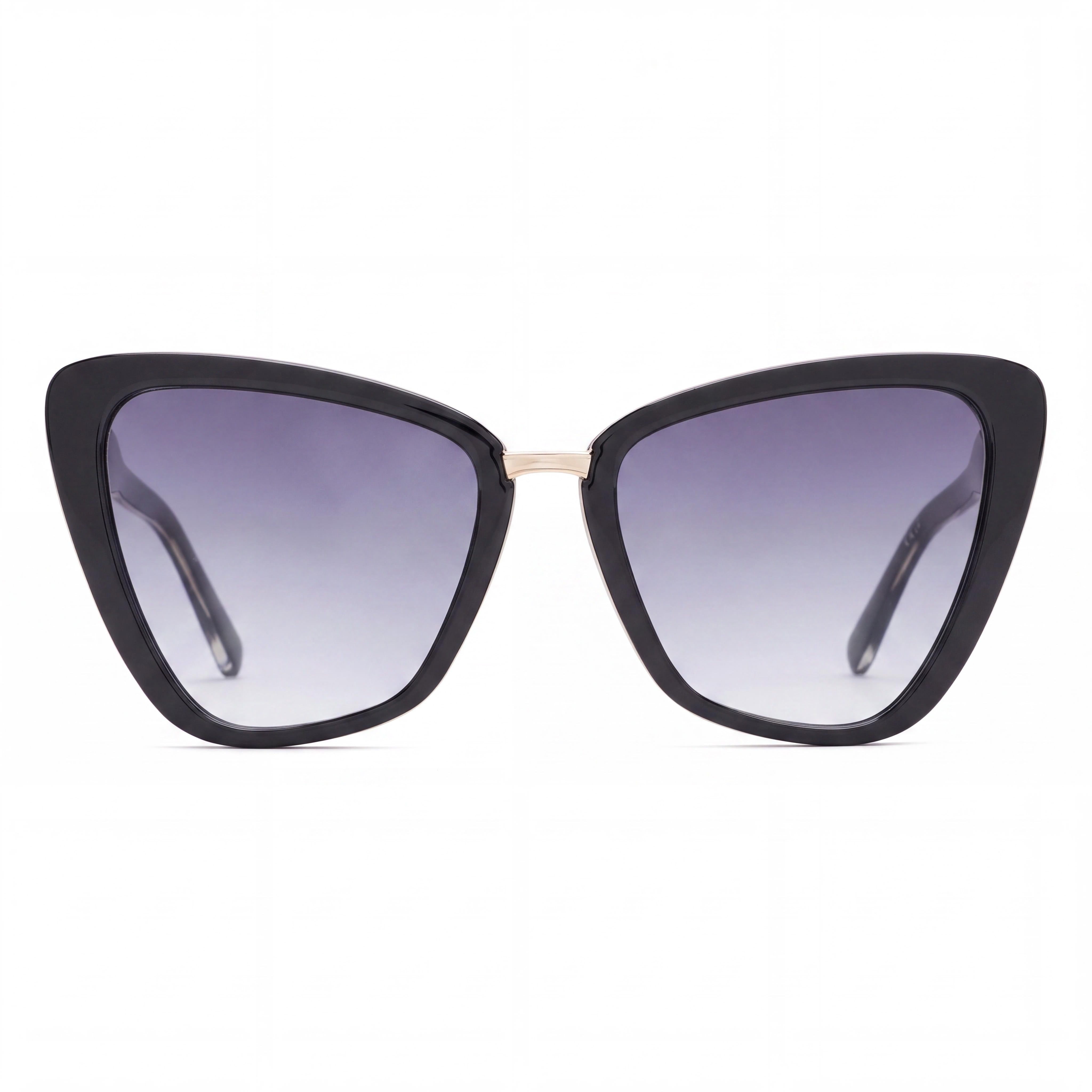 QUAY AUSTRALIA ALL TALK Women's Black Smoke Cat Eye Combination Frame Non-Polarized Sunglasses 153-20-145mm, Photo 2