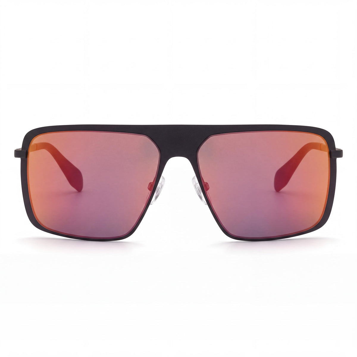 adidas Originals Classic Men's Plastic Bordeaux Mirrored Frame Black Matte Mirror Non-Polarized UV Protection Sunglasses 60mm, Photo 2