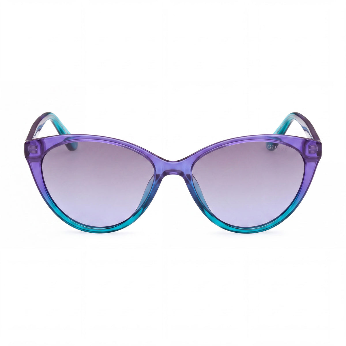 Gafas de sol GUESS modernas unisex con montura de plástico azul degradado y lentes de policarbonato azules con protección UV de 51 mm, Photo 2