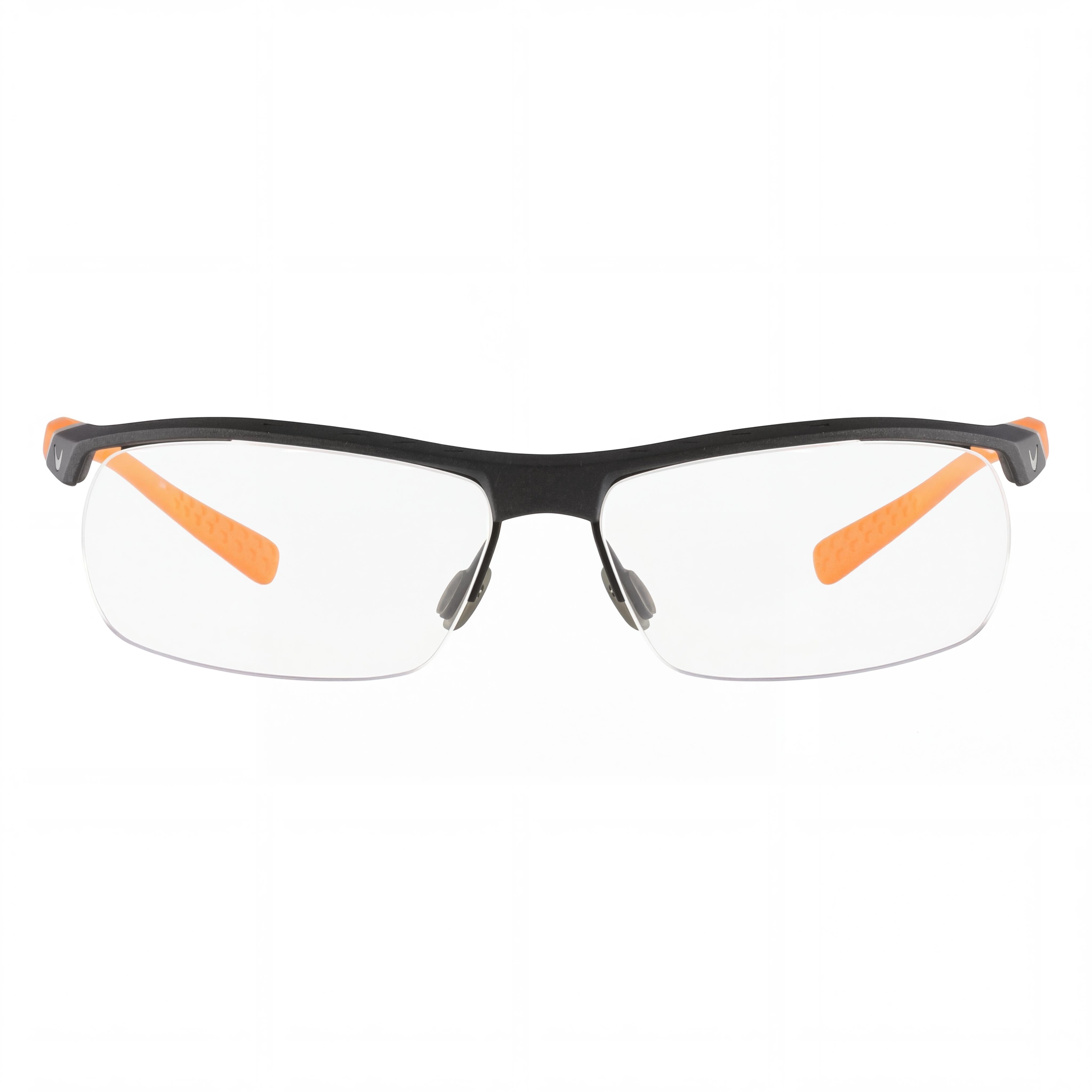 Nike 7071/2 Men's Dark Grey/Orange Plastic Prescription Ready Optical Eyeglasses, Lens Width 57, Photo 2