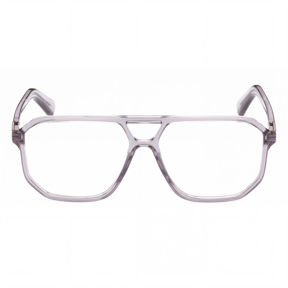 GUESS Casual Women's Non Eyeglasses with Transparent Lenses and Grey Plastic Frame, 57mm Lens Width