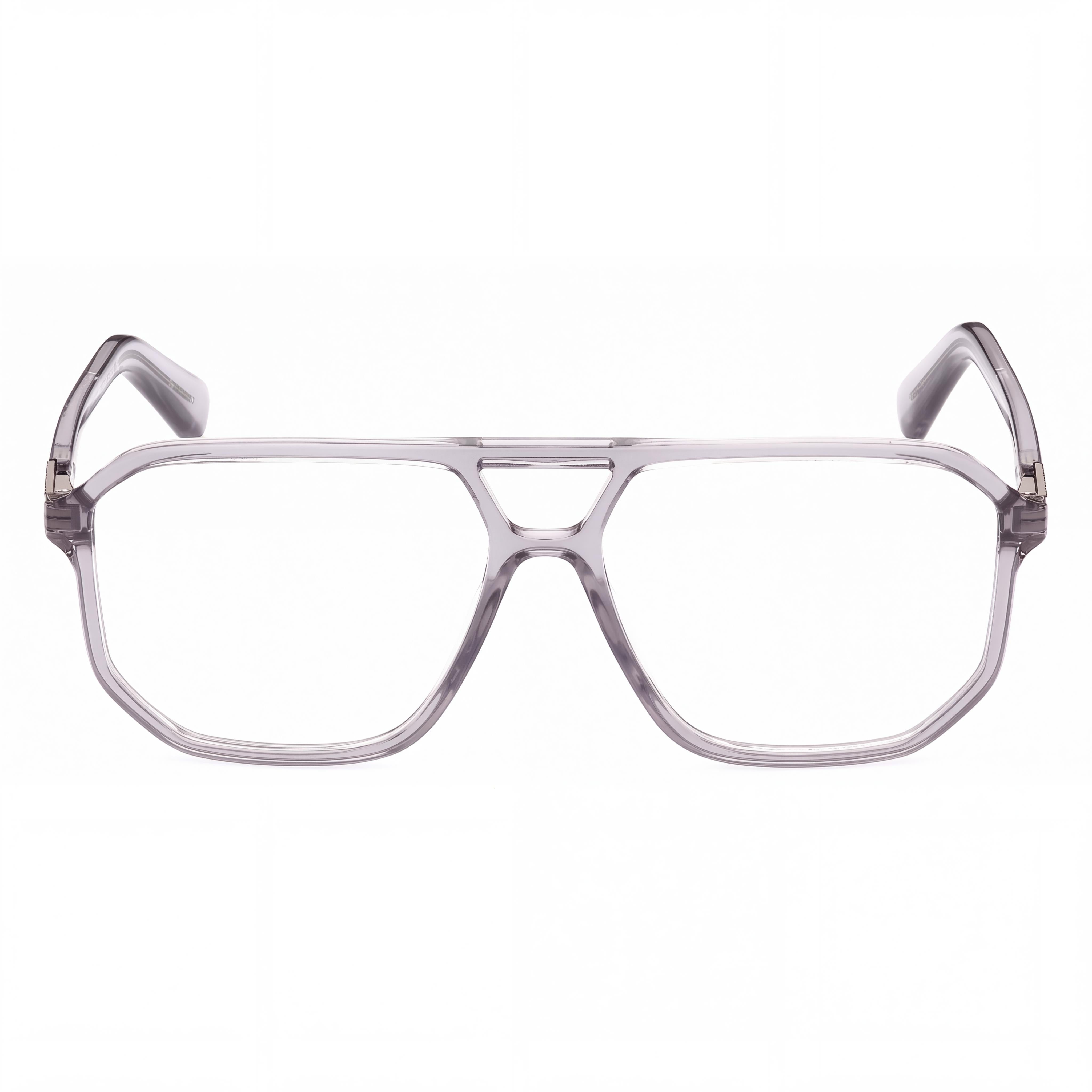 GUESS Casual de Mujer Sin Gafas con Lentes Transparentes y Montura de Plástico Gris, Ancho de Lente 57mm, Photo 2