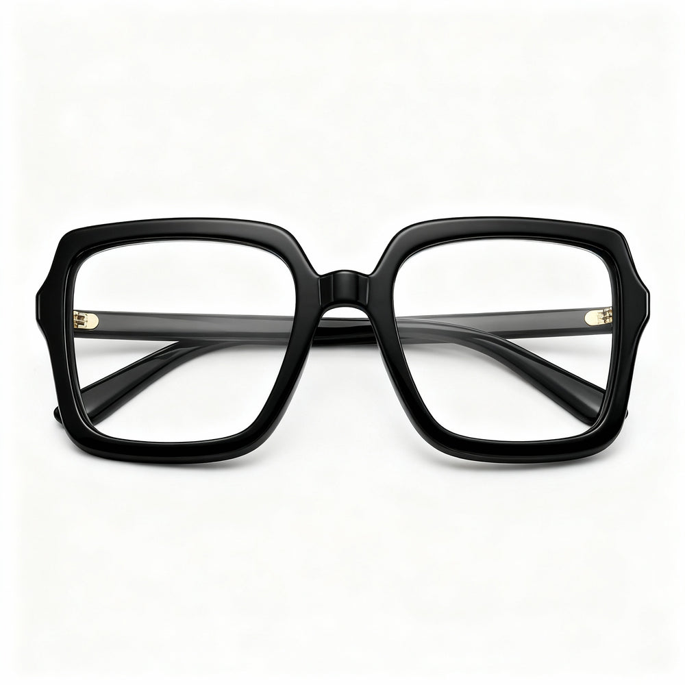 Gucci GG1318O Women's Black Eco-Acetate Square Full Rim Eyeglasses with Clear Customisable Lenses 55mm