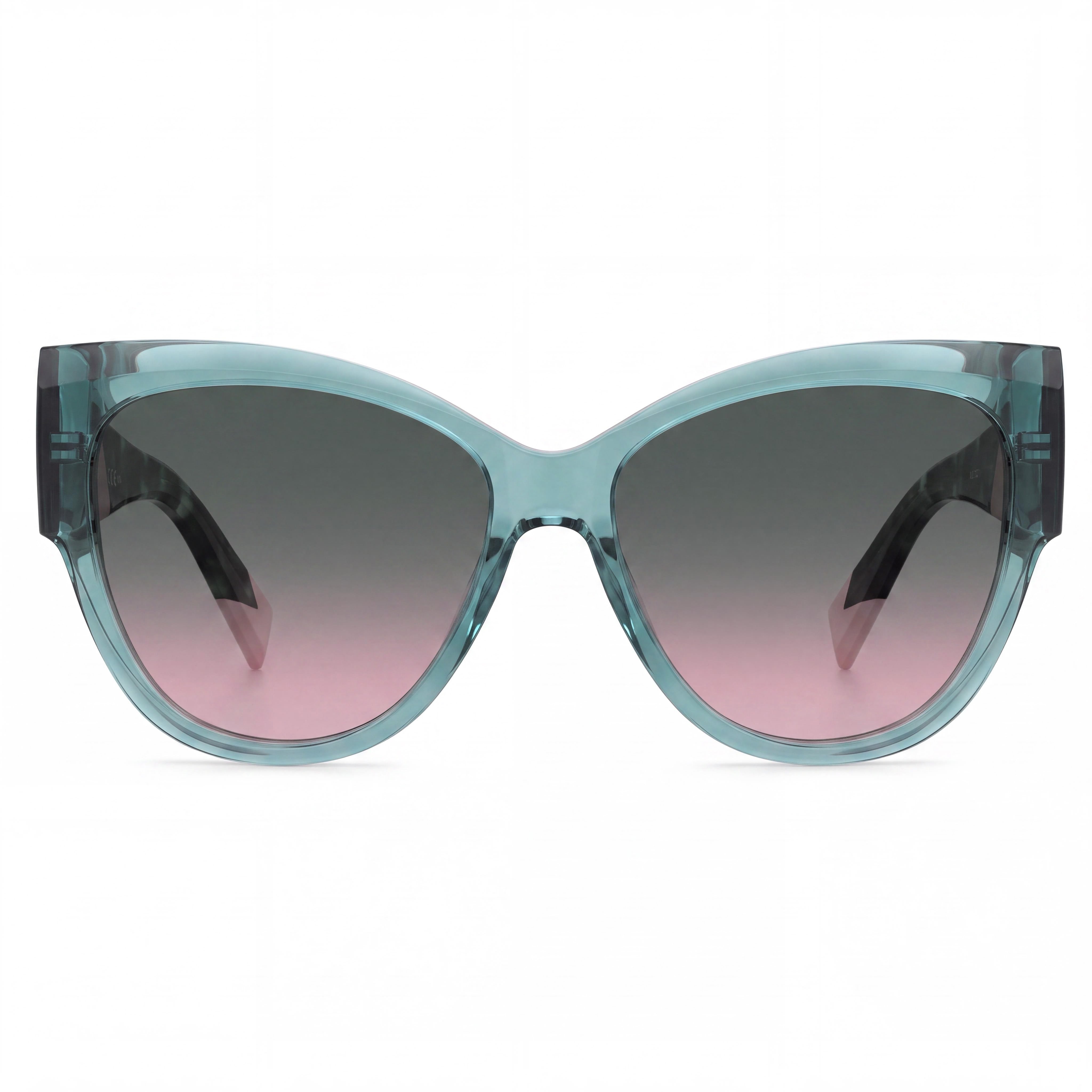 Gafas M Missoni Casual para Mujer, Armazón de Acetato Verde, Micas Verdes y Rosas No Polarizadas, 57mm, Photo 2