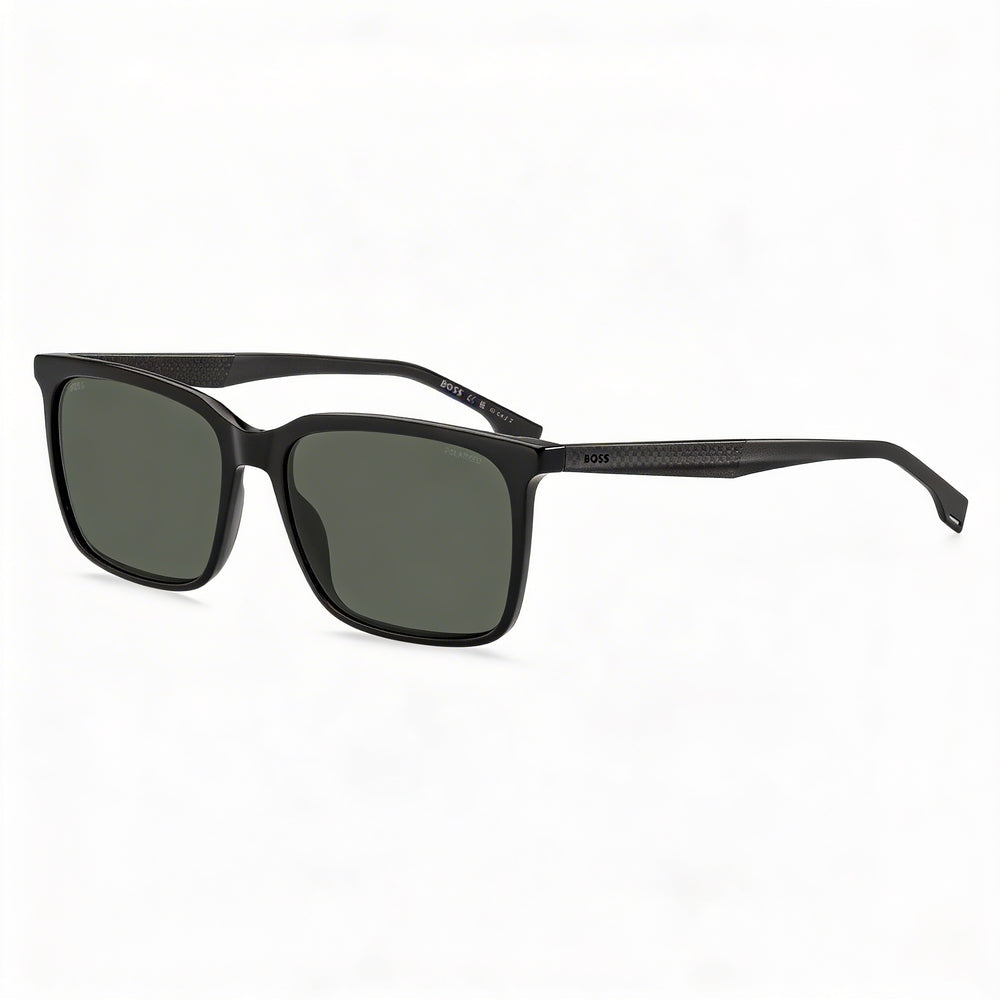 HUGO BOSS Tech & Innovation BOSS 1579/S Men's Rectangular Acetate Blue Brown Frame Brown Lens UV Sunglasses 57mm