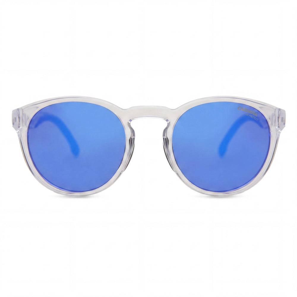 Carrera 8056/S Unisex Transparent White Propionate Frame Blue Multilayer Lenses 100% UV Protection 51mm