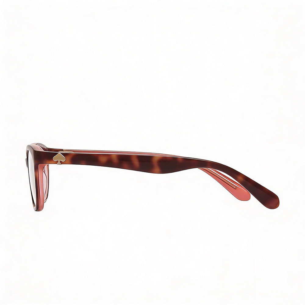 Gafas de acetato unisex Kate Spade New York Brylie con lentes de policarbonato transparente de 48 mm en color rosa habano