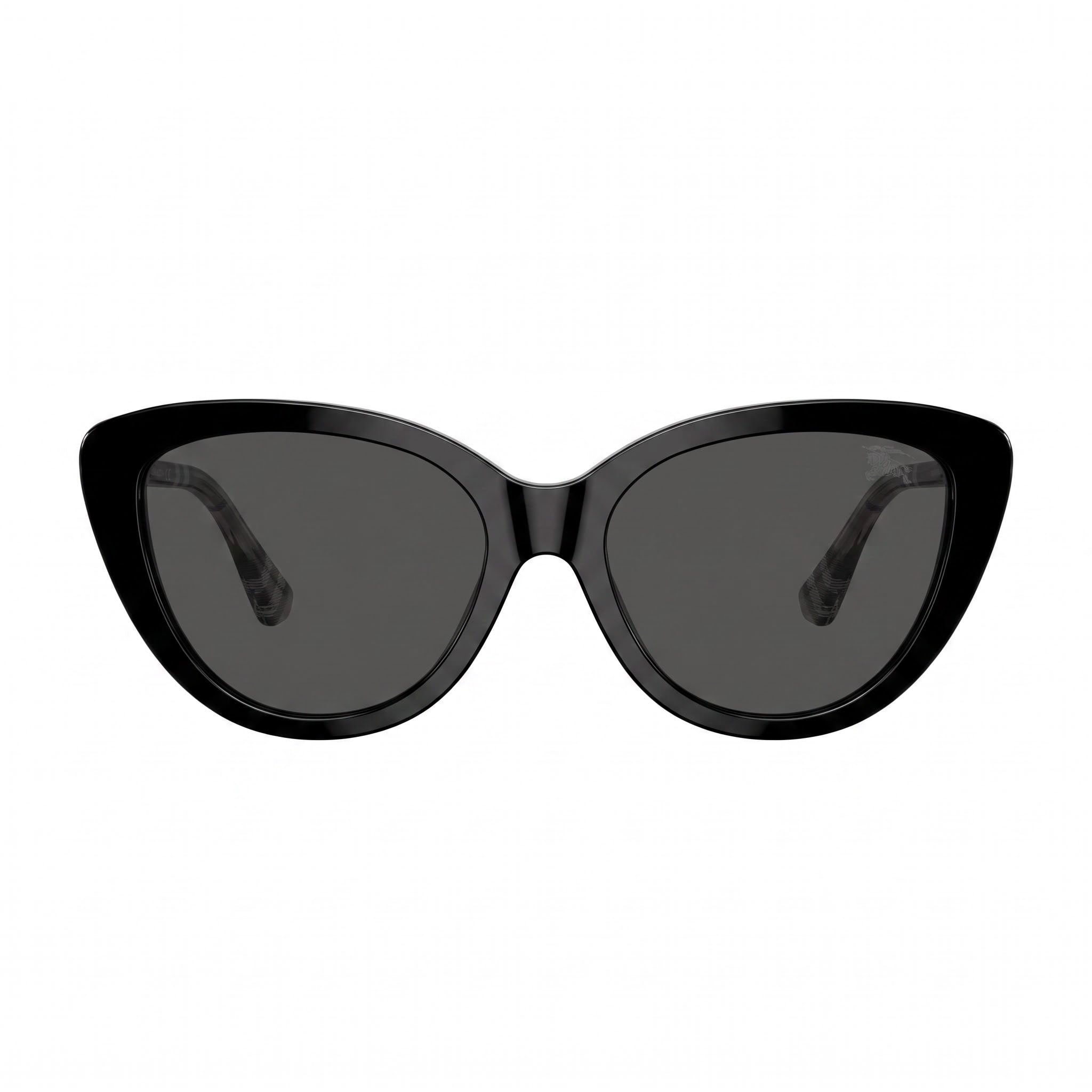 BURBERRY Classic Women's Black Dark Grey Acetate Frame Polycarbonate Dark Grey Lens Non-Polarized 55mm, Photo 2