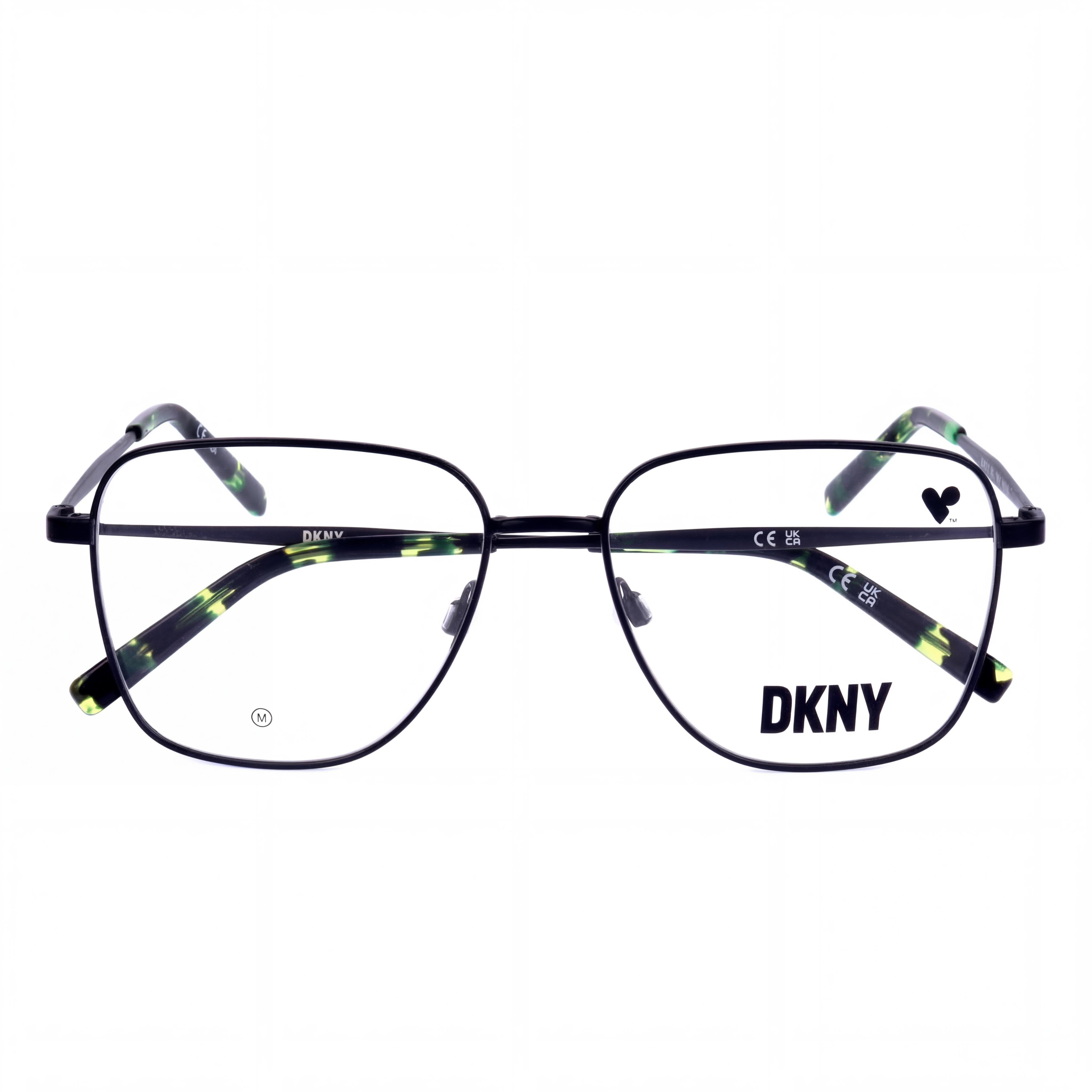 DKNY DK1031 Matte Black Square Eyeglasses Unisex, Propionate, 54mm, Photo 2