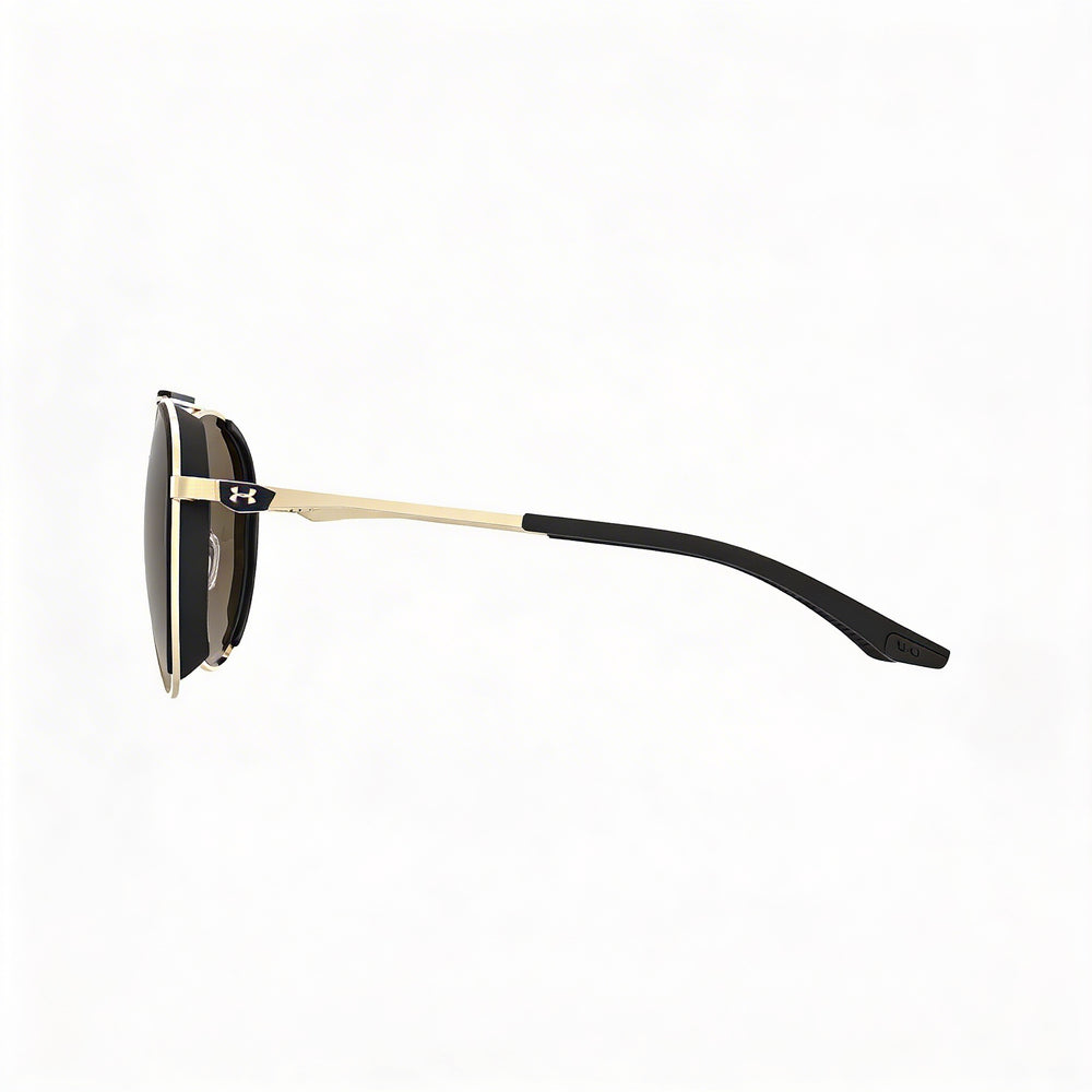 Under Armour UA 0008/G/S Unisex Sunglasses with Light Gold Alloy Steel Frame and UV Protection, 55mm Lens
