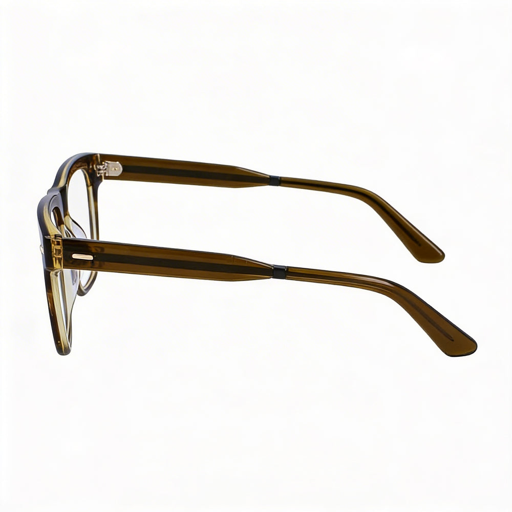 Calvin Klein Ck22538 Gafas de sol unisex con montura de acetato y lentes polarizadas, diseño a rayas, color oliva, 55 mm