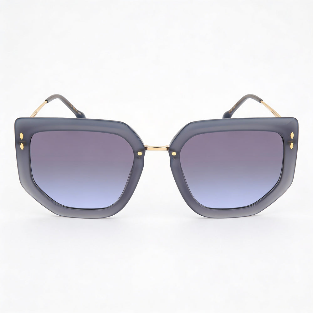 Gafas de sol Isabel Marant Windsor para mujer, de acetato, gris y dorado, de policarbonato, no polarizadas, con lentes de 55 mm de ancho.