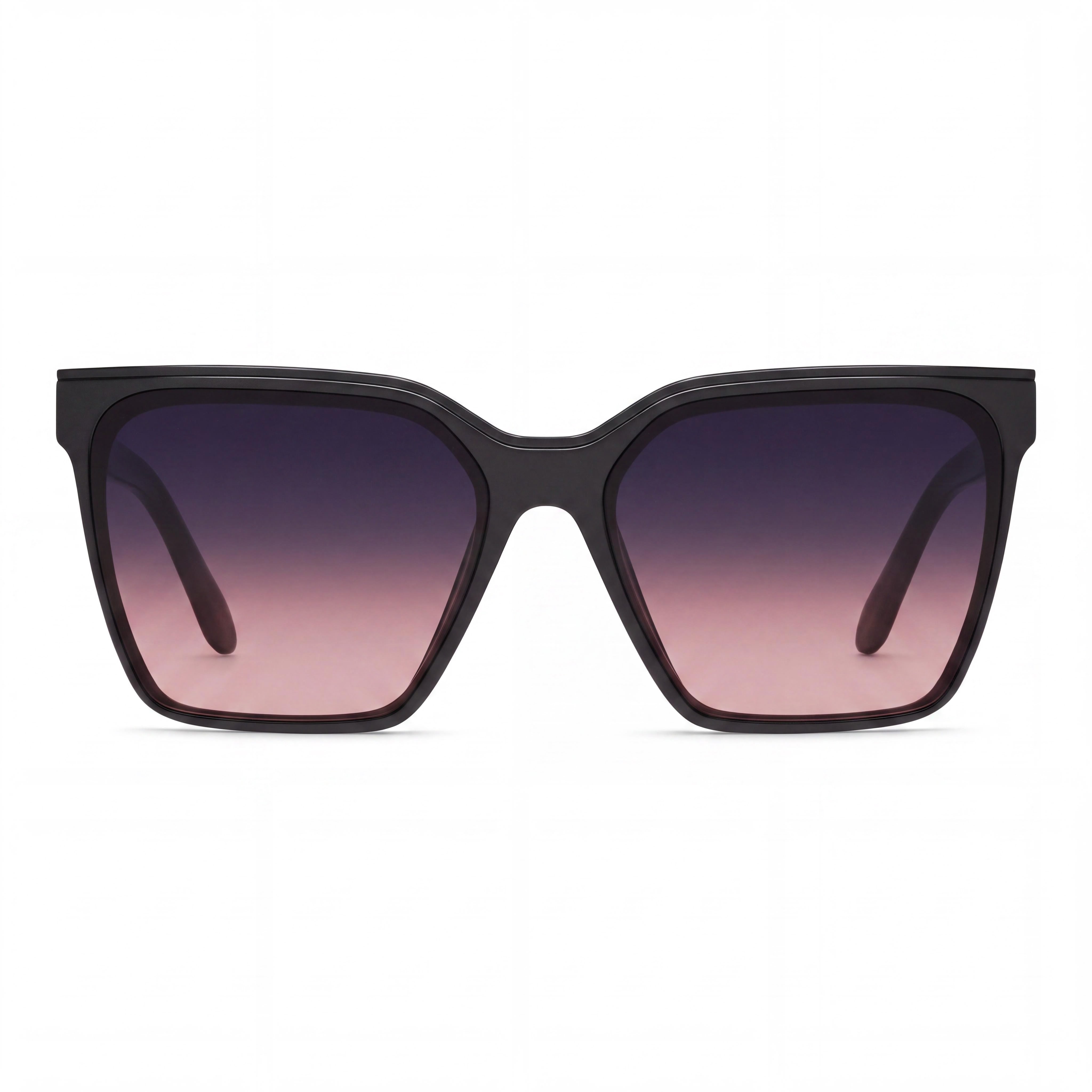QUAY AUSTRALIA Square Women's Black Pink Plastic Frame UV Protection Sunglasses 60mm, Photo 2
