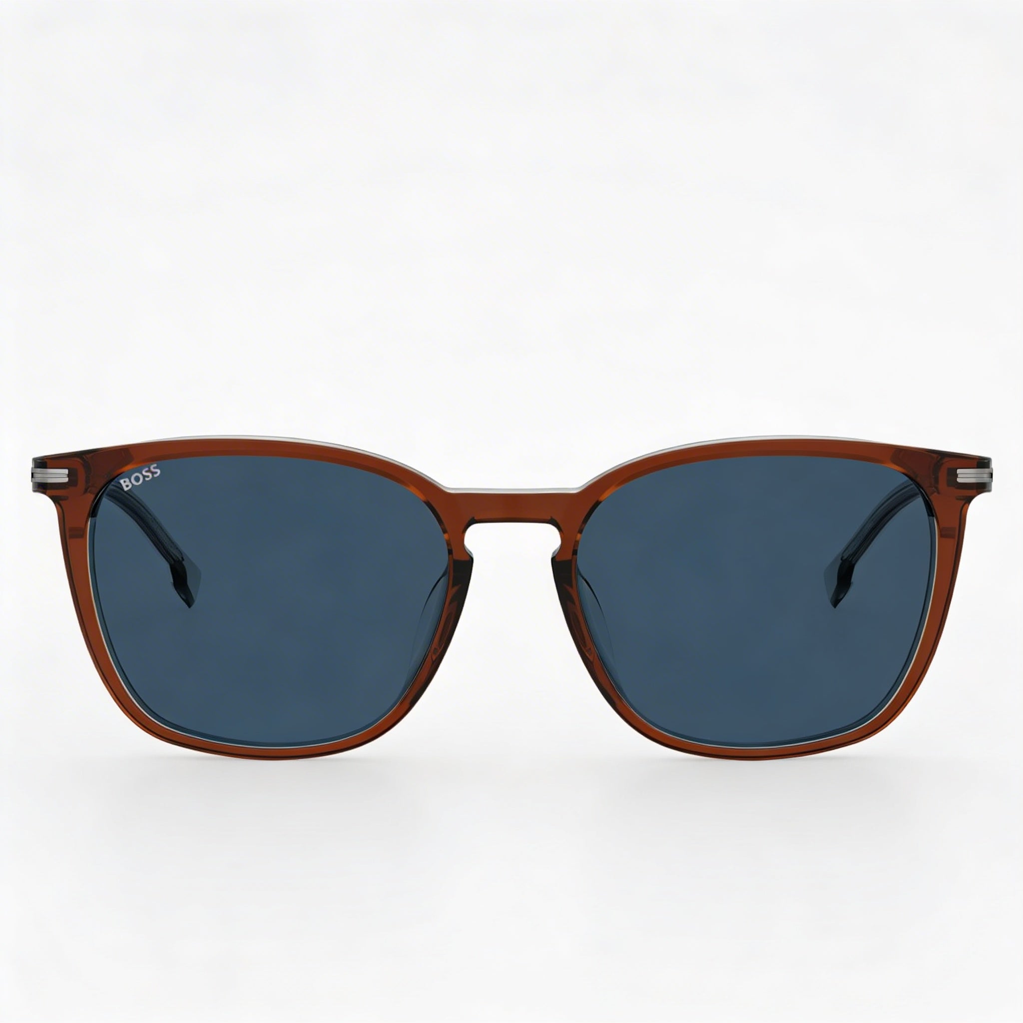Gafas de sol Hugo Boss 1668/F/Sk para hombre, acetato marrón, lentes azules, 56 mm, no polarizadas, 100 % protección UV, Photo 2