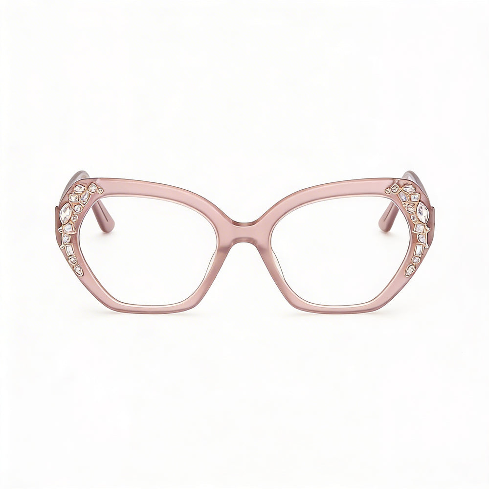 Guess by Marciano Gm50039 Women's Shiny Beige Plastic Frame Non- Optical Eyeglasses 53-18-140
