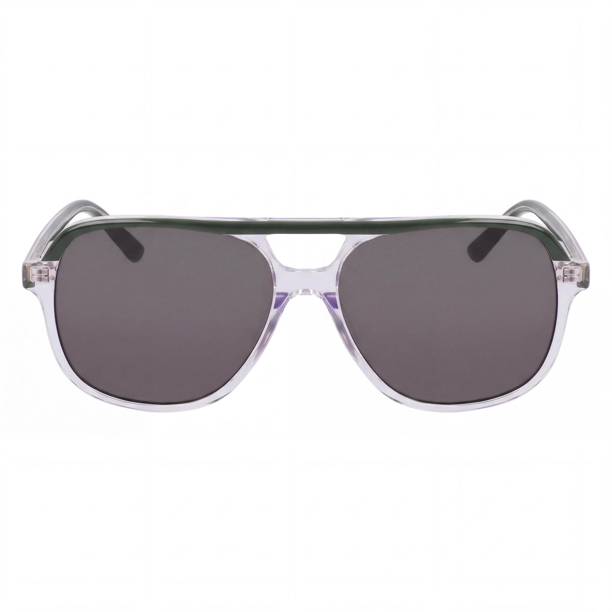 Cole Haan Ch6504 Unisex Modified Rectangle Polarized Sunglasses with 100% UV Protection, Olive Acetate Frame, Green Lens, 57mm, Photo 2