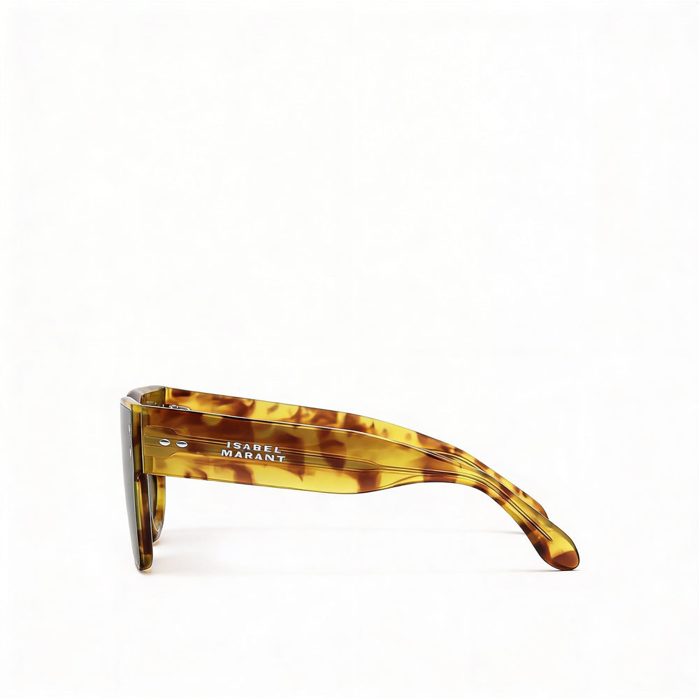 Isabel Marant Casual Women's Havana Honey Acetate Frame Green Polycarbonate Lens Sunglasses 65-13-145mm