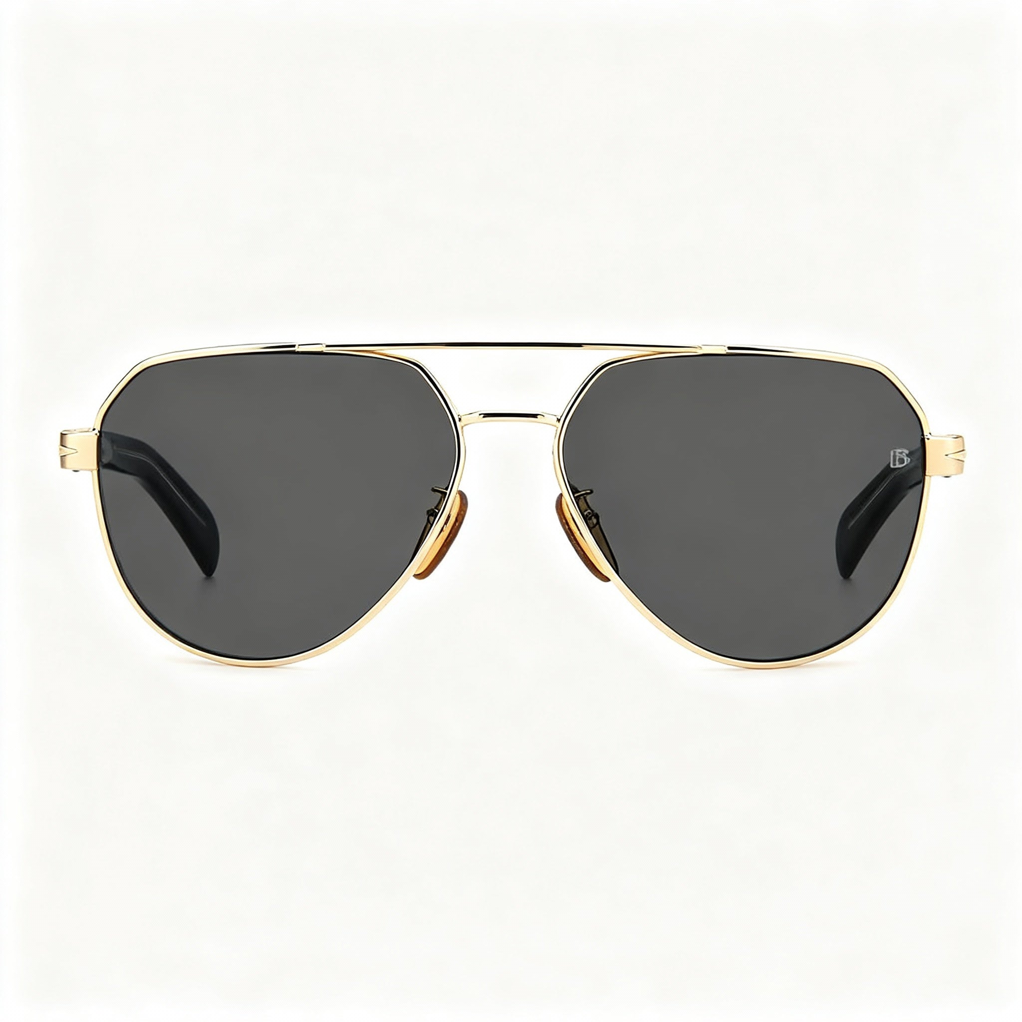 David Beckham Modern Db 1121/g/s Women's Metal Frame Polycarbonate Lens Gold Black Sunglasses 61mm, Photo 3
