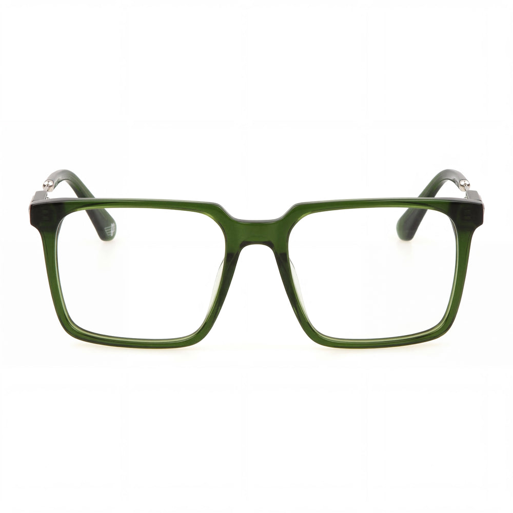 Gafas Police informales para hombre con montura de acetato en color negro brillante, talla 53