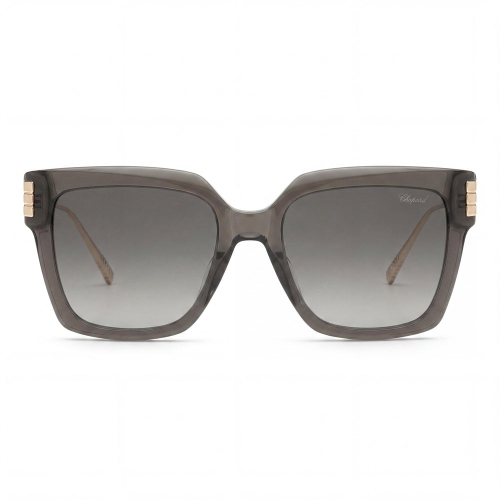 Chopard Sch353m Women's Titanium Frame Grigio Trasparente Sunglasses with Smoke Gradient Lenses 54-19-135mm