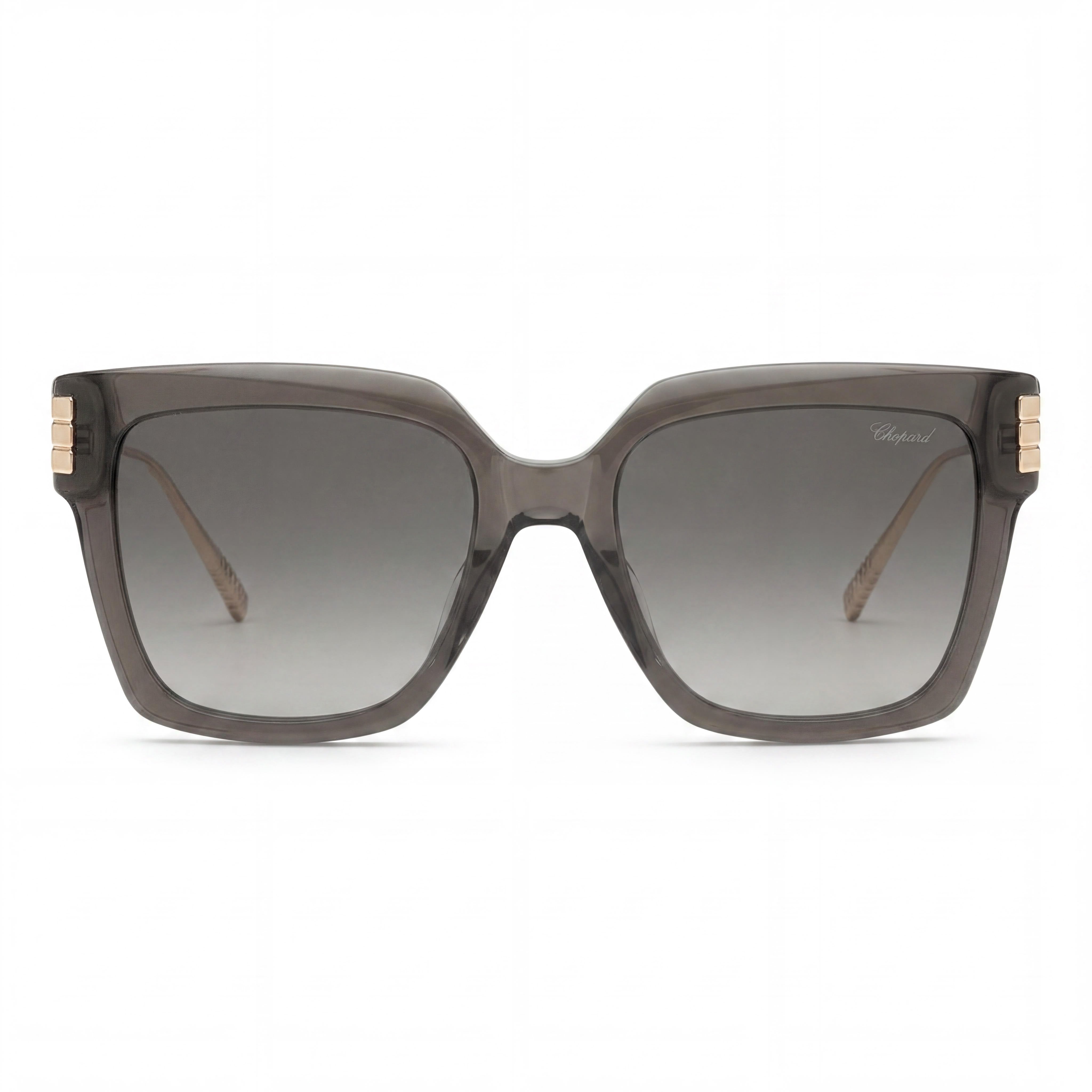 Gafas de sol Chopard Sch353m para mujer con montura de titanio Grigio Transparente y lentes ahumadas degradadas (54-19-135 mm), Photo 2