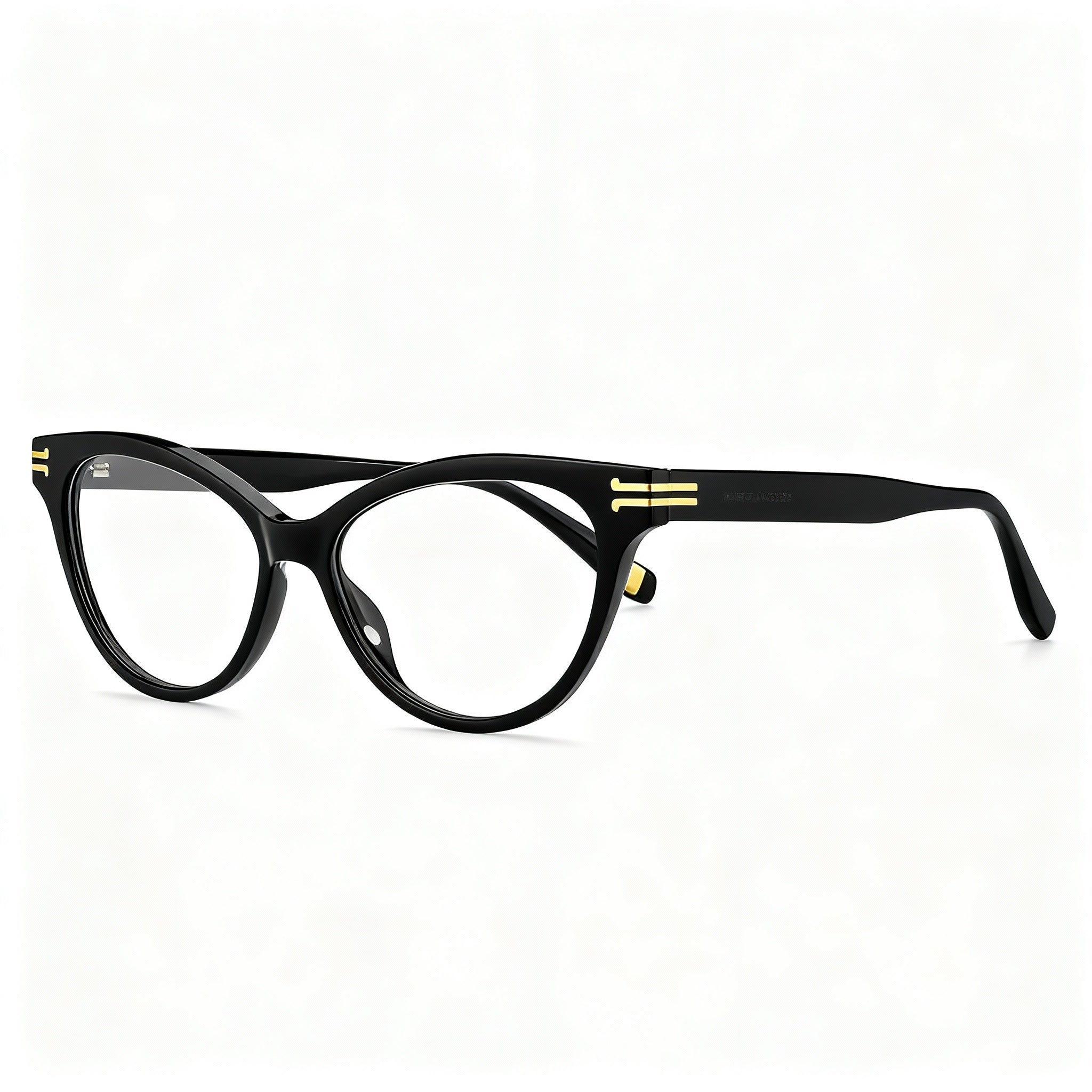Marc Jacobs Mj 1060 Women's Cat Eye Butterfly Acetate Black Frames with Polycarbonate Lenses 52mm, Photo 3