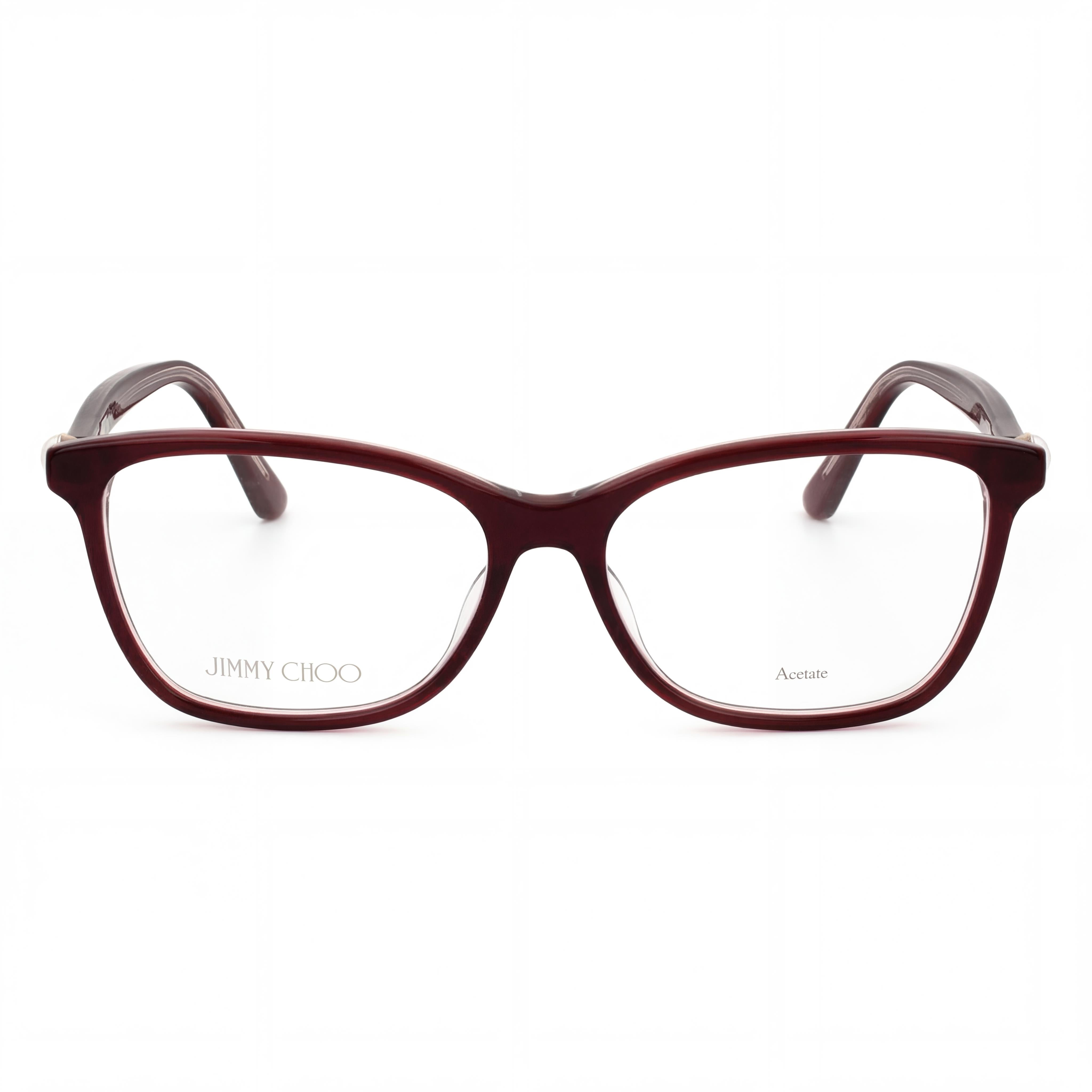 Gafas rectangulares Jimmy Choo JC377 Burgundy Pearl para mujer, Photo 2