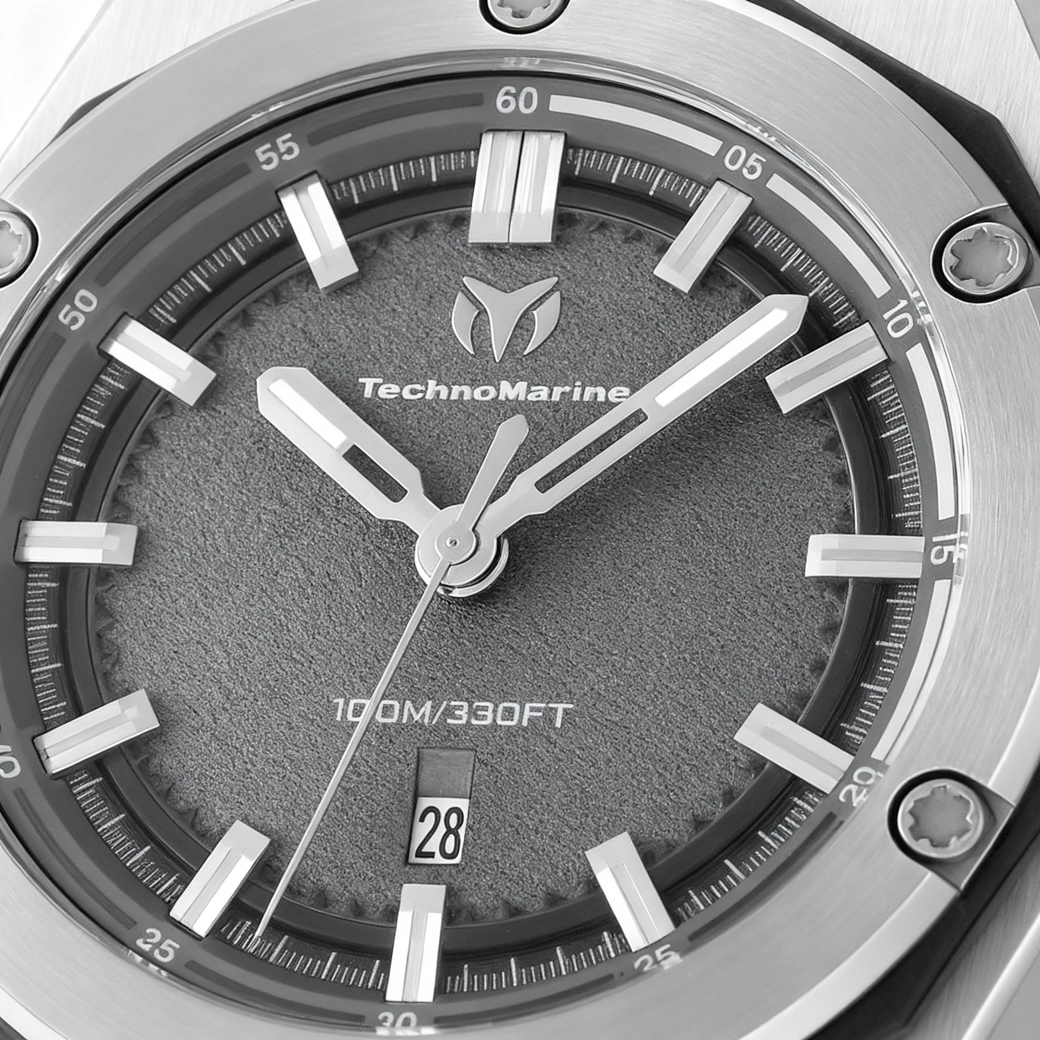 TechnoMarine CORAL - Legacy TM-416074 Men's 45mm Stainless Steel Quartz Watch, Grey Dial, 10 ATM Water Resistant, Photo 3